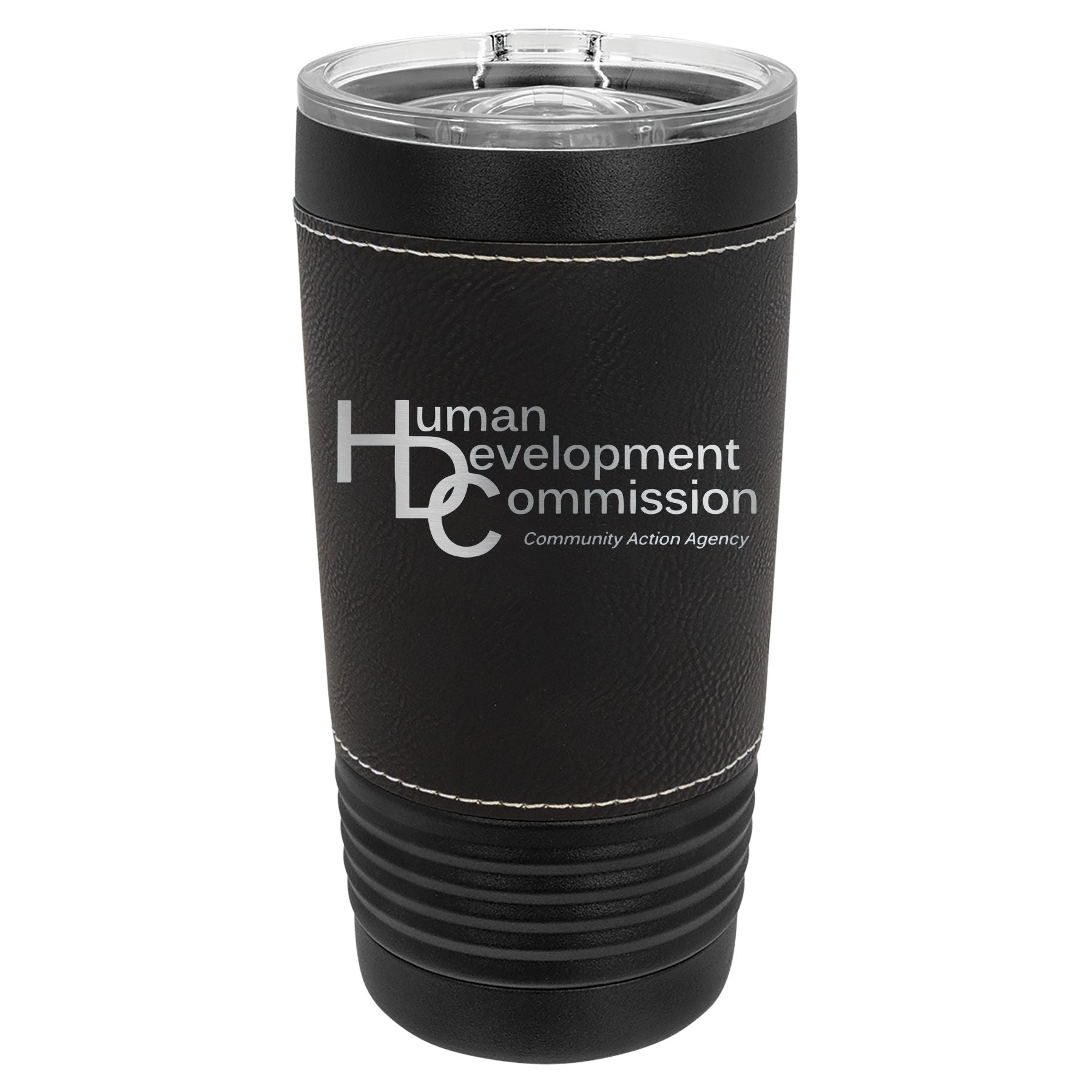 Human Development Commission 20 oz. with  Leatherette Tumbler with Slider Lid