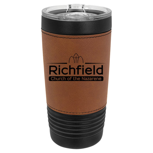 Richfield Church of the Nazarene 20 oz. with  Leatherette Tumbler with Slider Lid