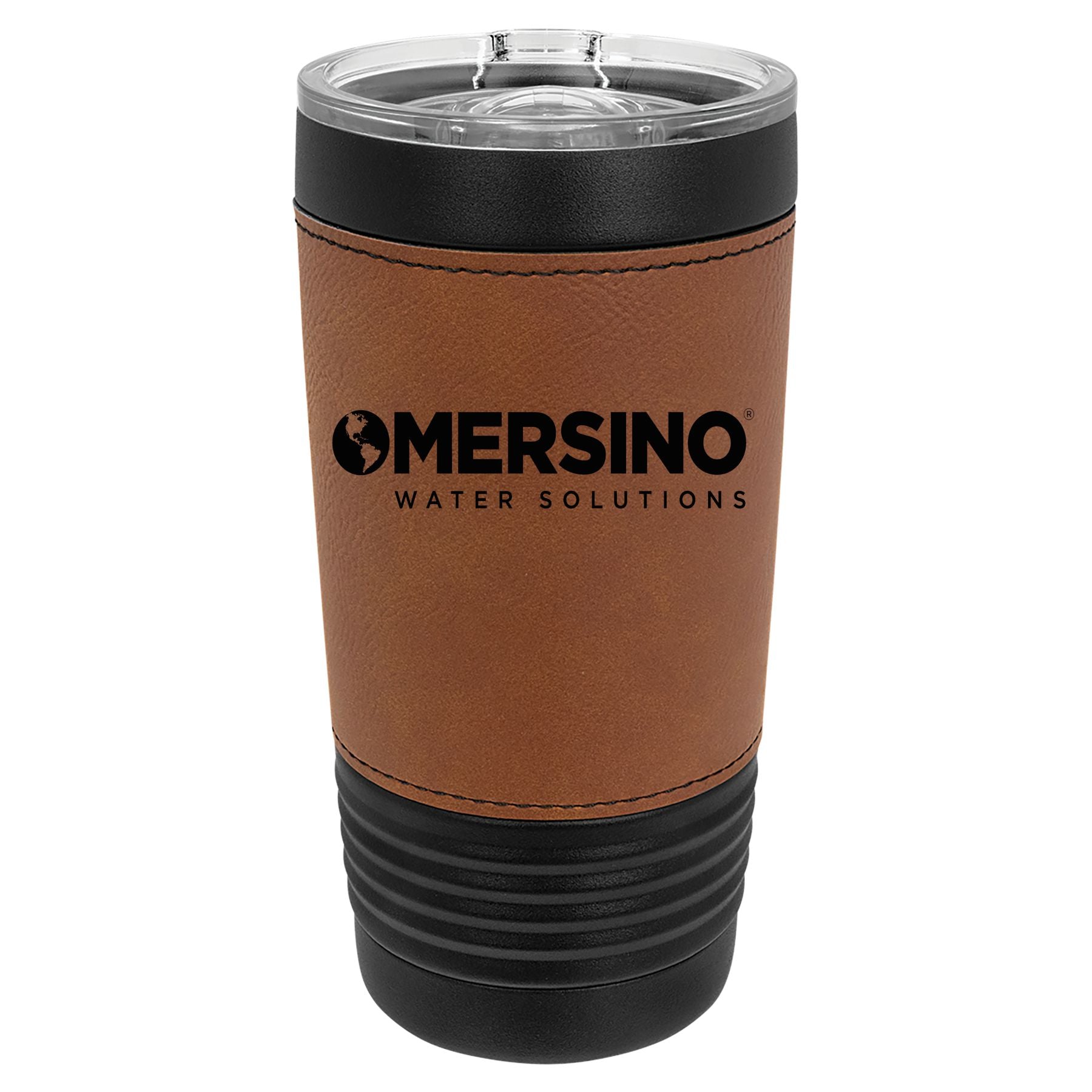 Mersino 20 oz. Leatherette Tumbler with Clear Lid