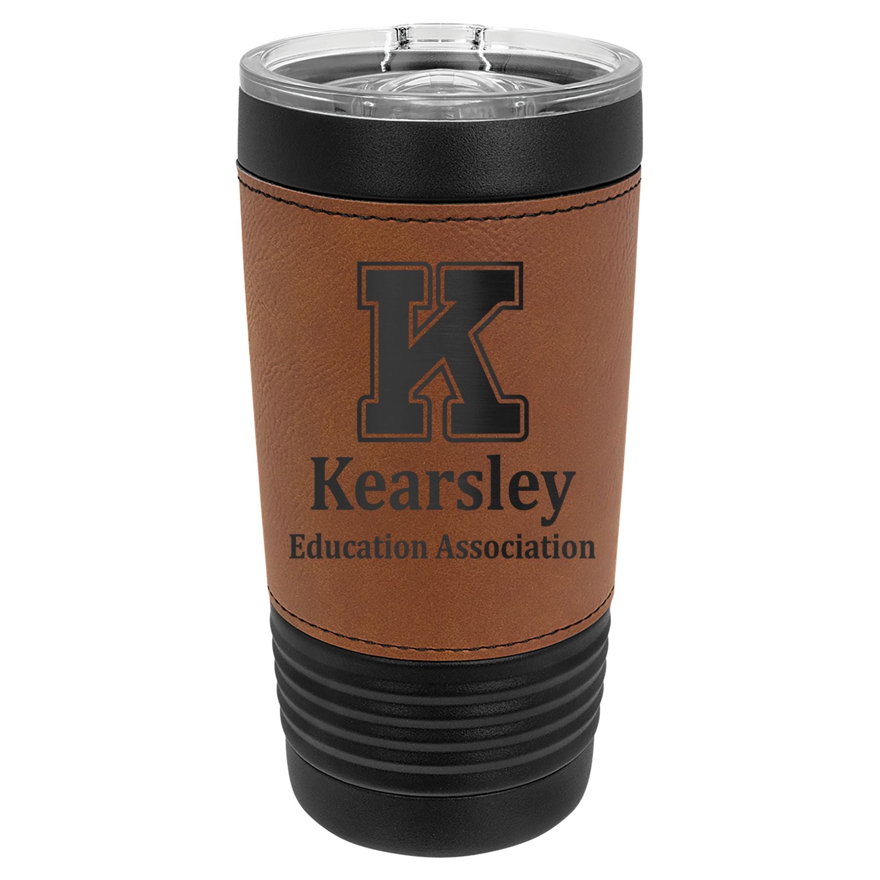 Kearsley Education Association 20 oz. Leatherette Tumbler with Clear Lid