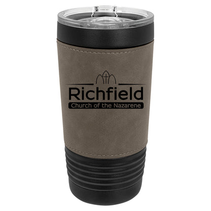 Richfield Church of the Nazarene 20 oz. with  Leatherette Tumbler with Slider Lid