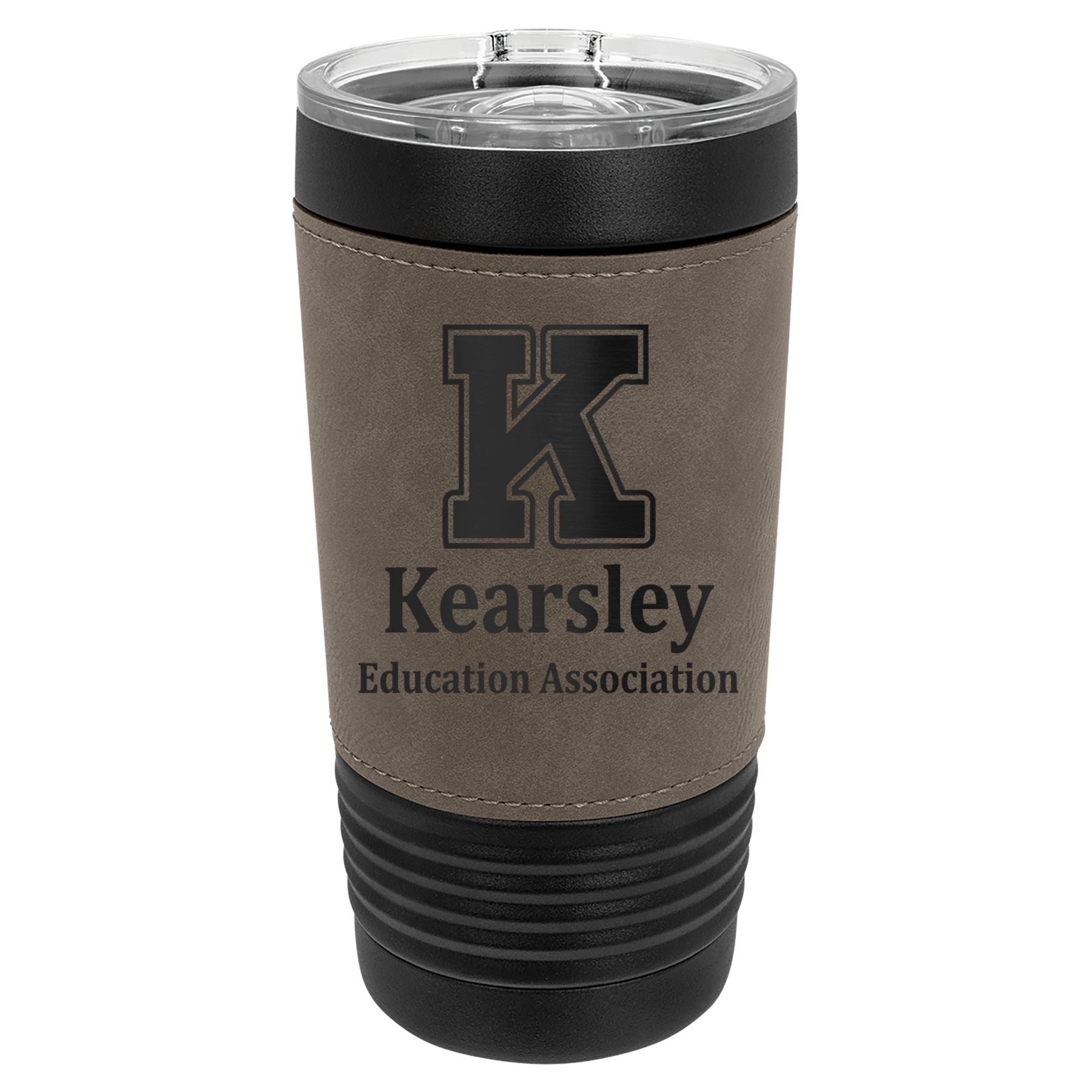 Kearsley Education Association 20 oz. Leatherette Tumbler with Clear Lid