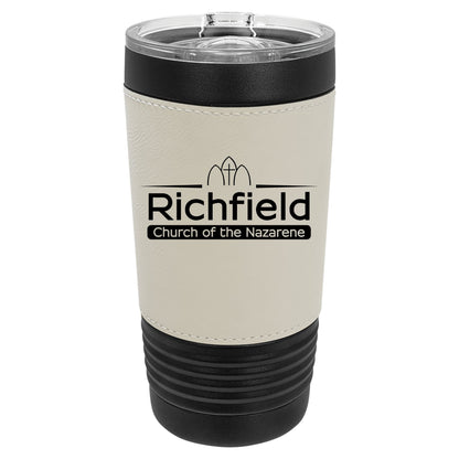 Richfield Church of the Nazarene 20 oz. with  Leatherette Tumbler with Slider Lid