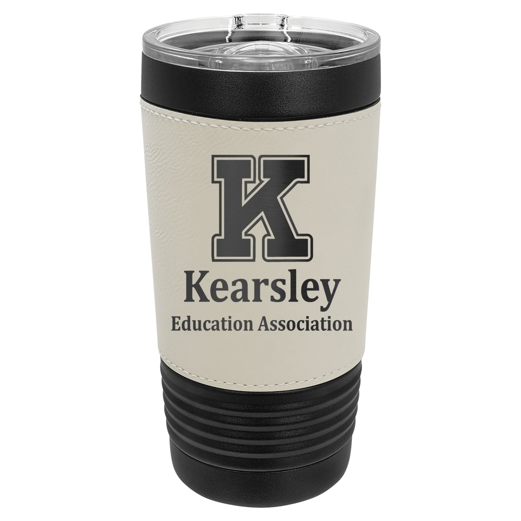 Kearsley Education Association 20 oz. Leatherette Tumbler with Clear Lid