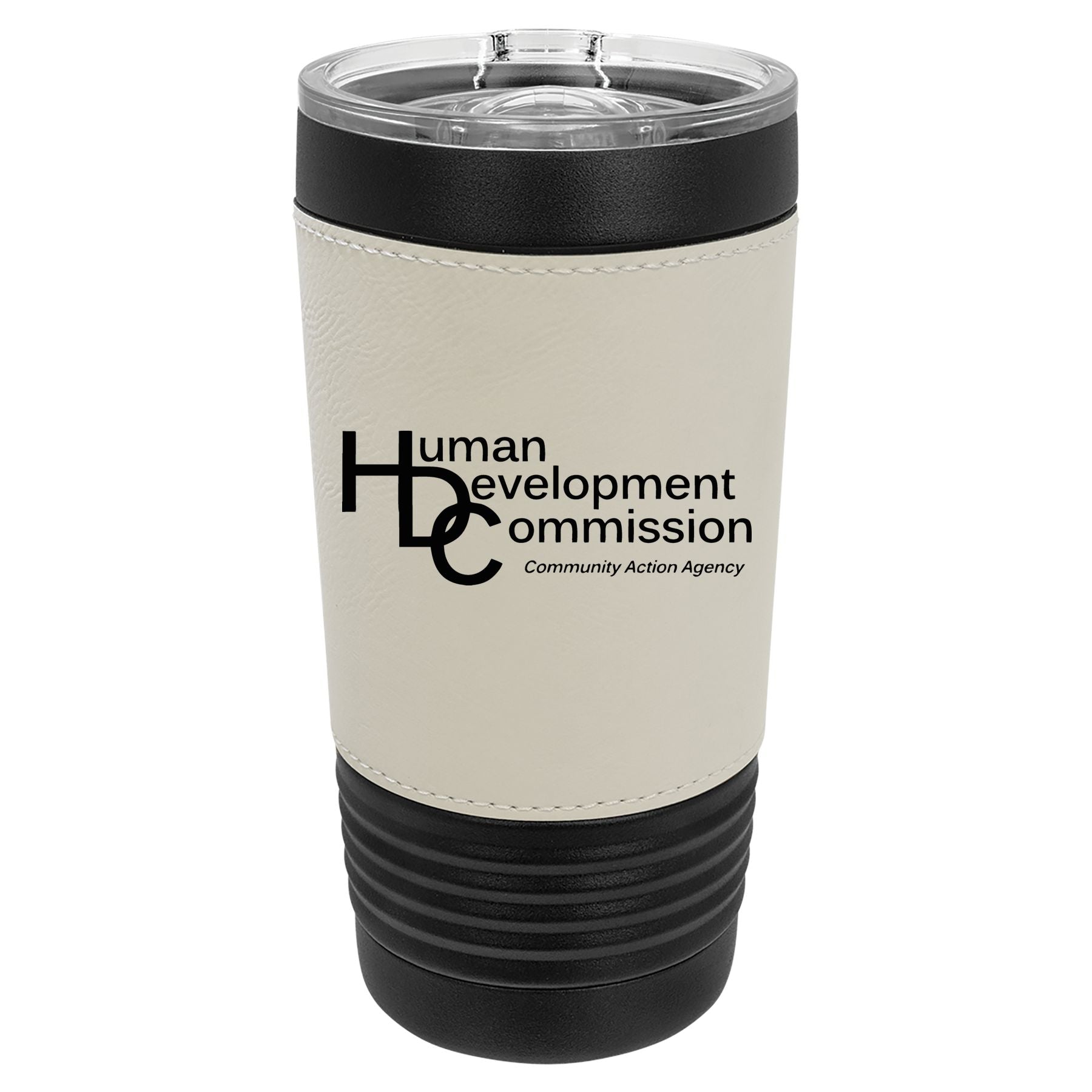 Human Development Commission 20 oz. with  Leatherette Tumbler with Slider Lid