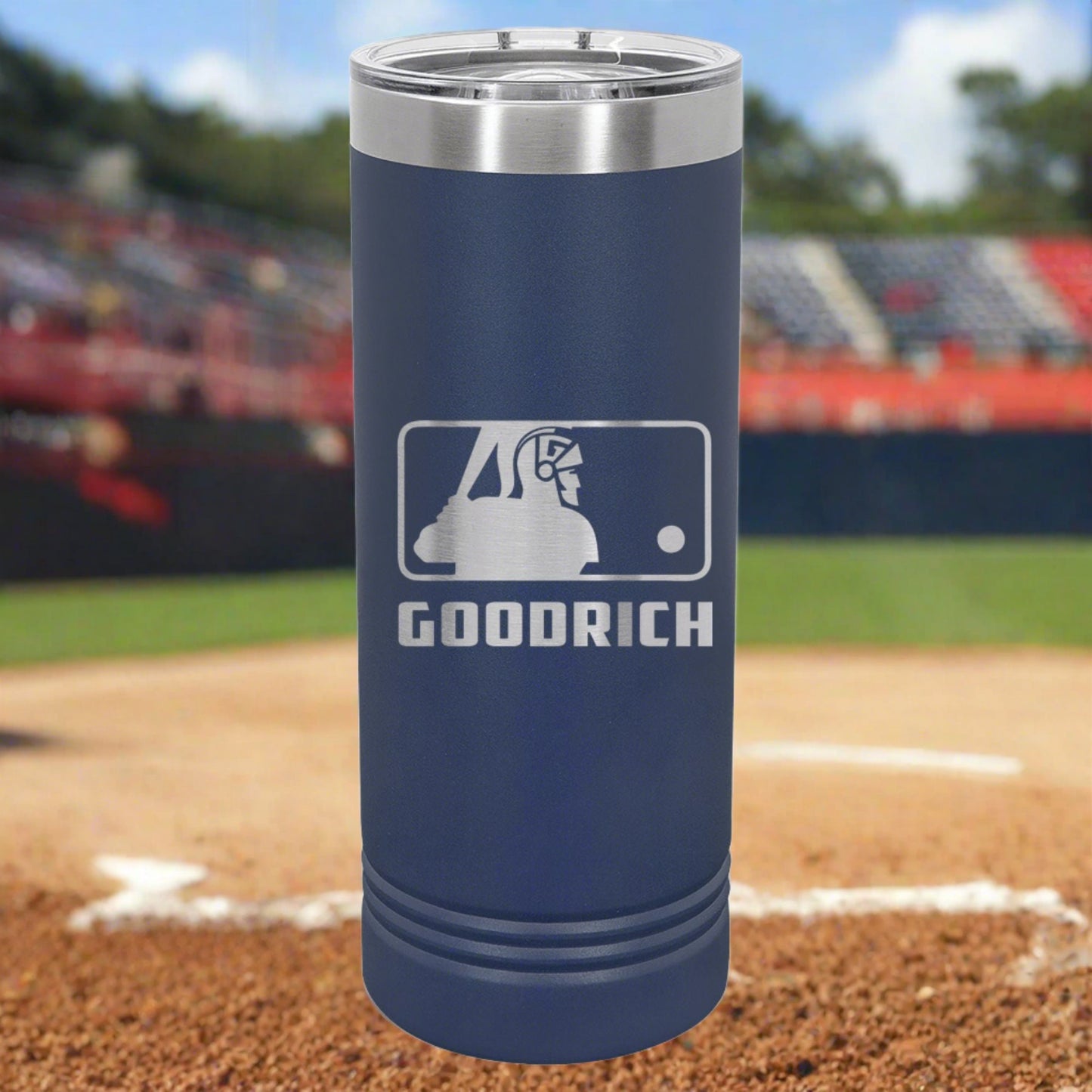 Goodrich Baseball Engraved 22 oz Skinny Tumbler