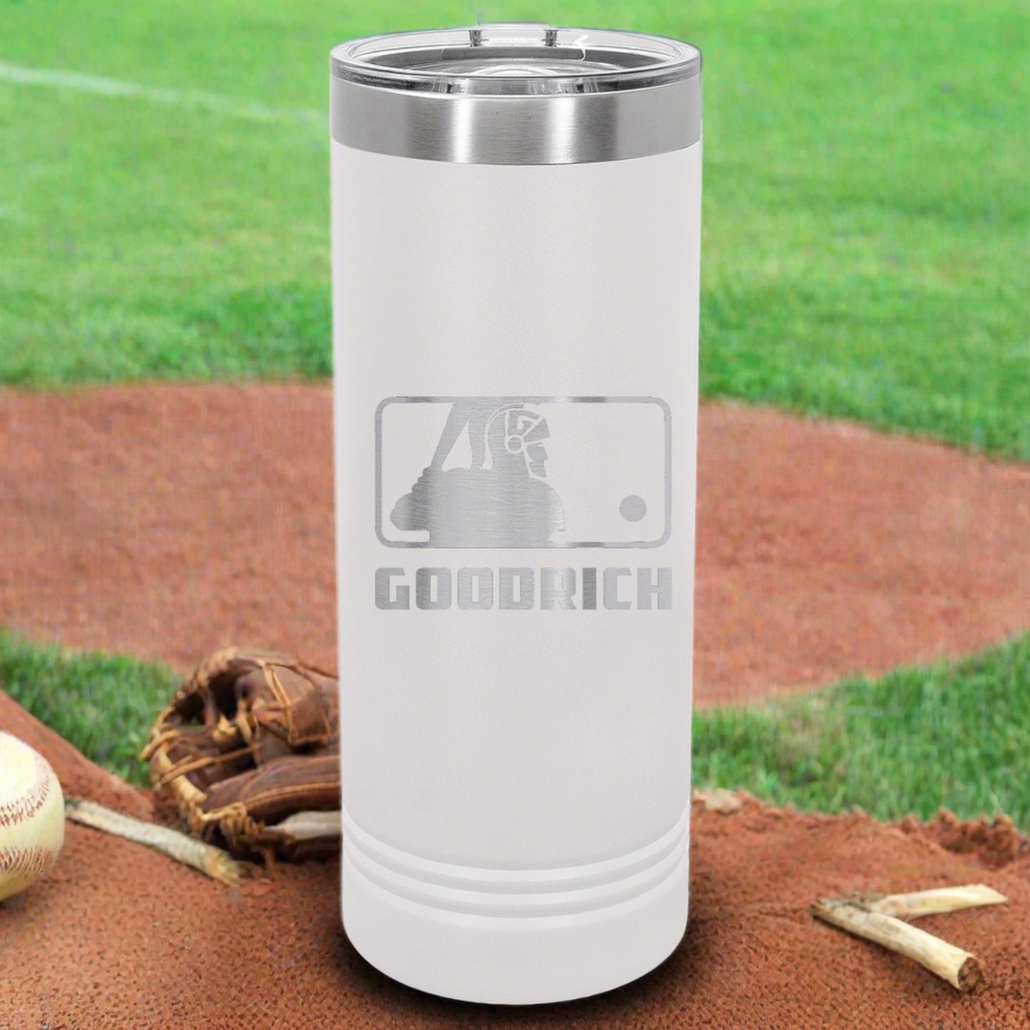 Goodrich Baseball Engraved 22 oz Skinny Tumbler