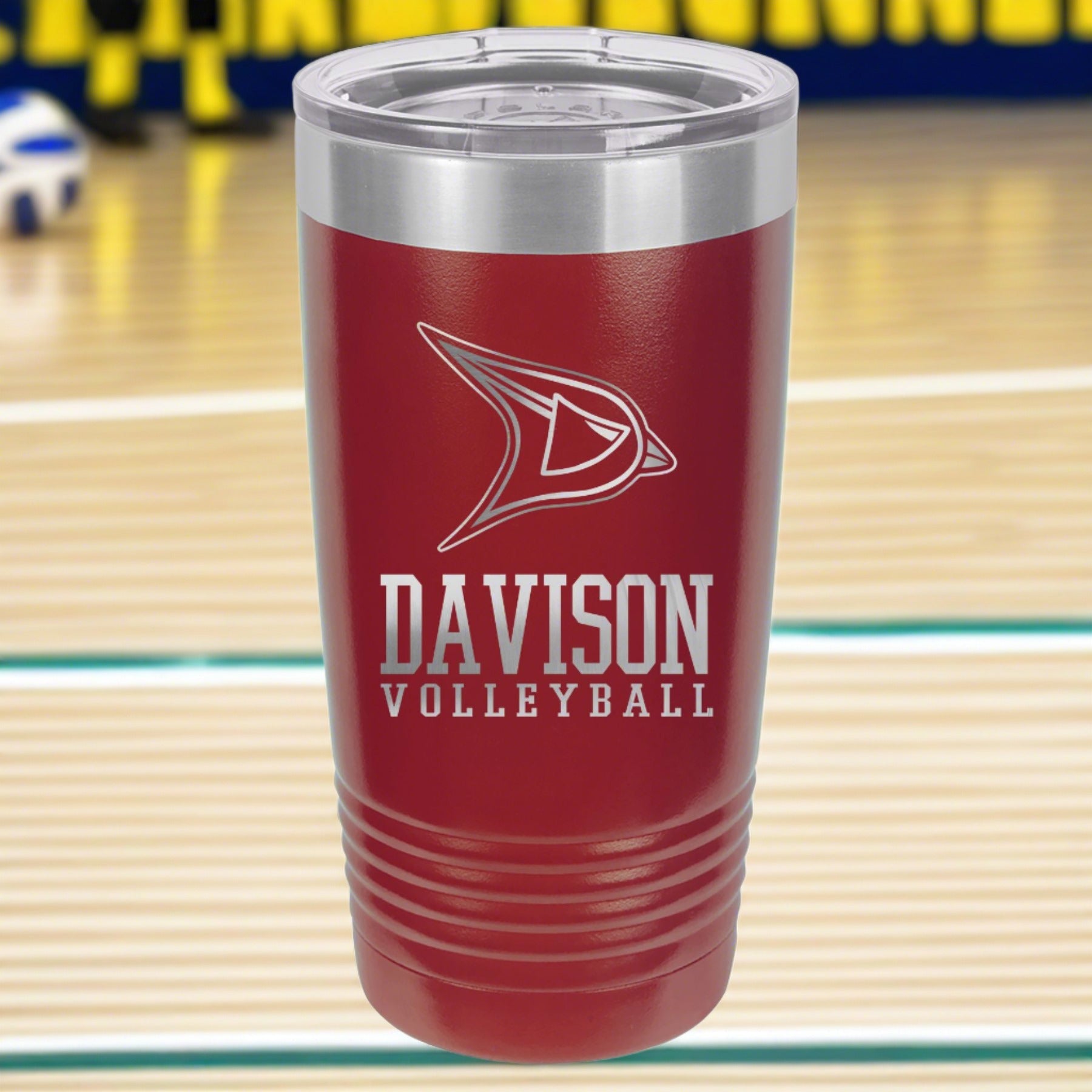Davison Volleyball Engraved 20 oz Ringneck Tumbler
