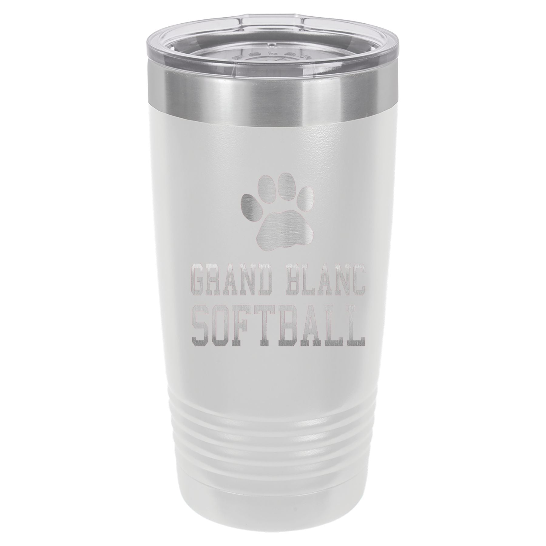 Grand Blanc Softball Engraved 20oz Ringneck Tumbler