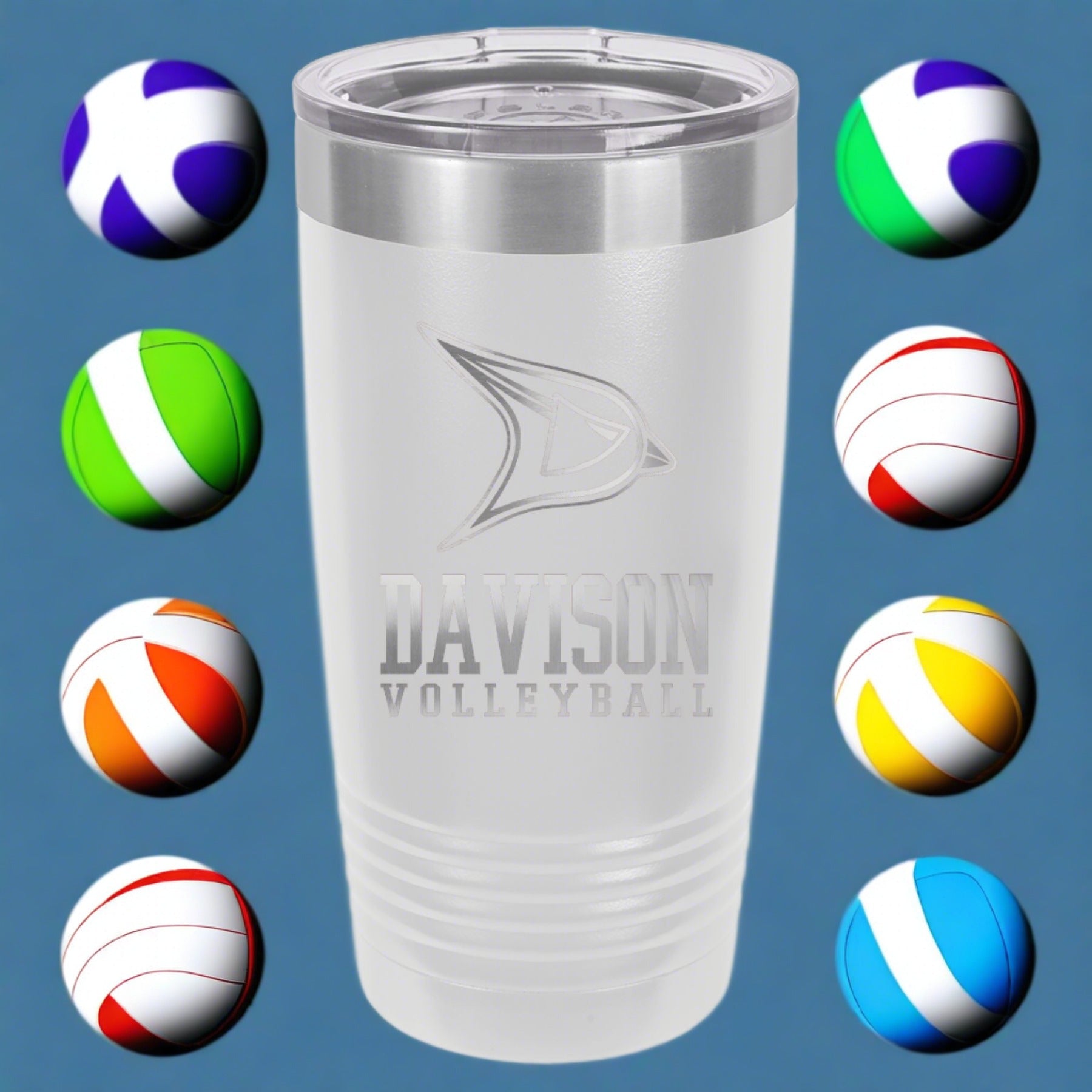 Davison Volleyball Engraved 20 oz Ringneck Tumbler