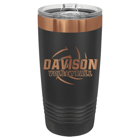 Davison Volleyball Bronze Engraved 20oz Ringneck Tumbler