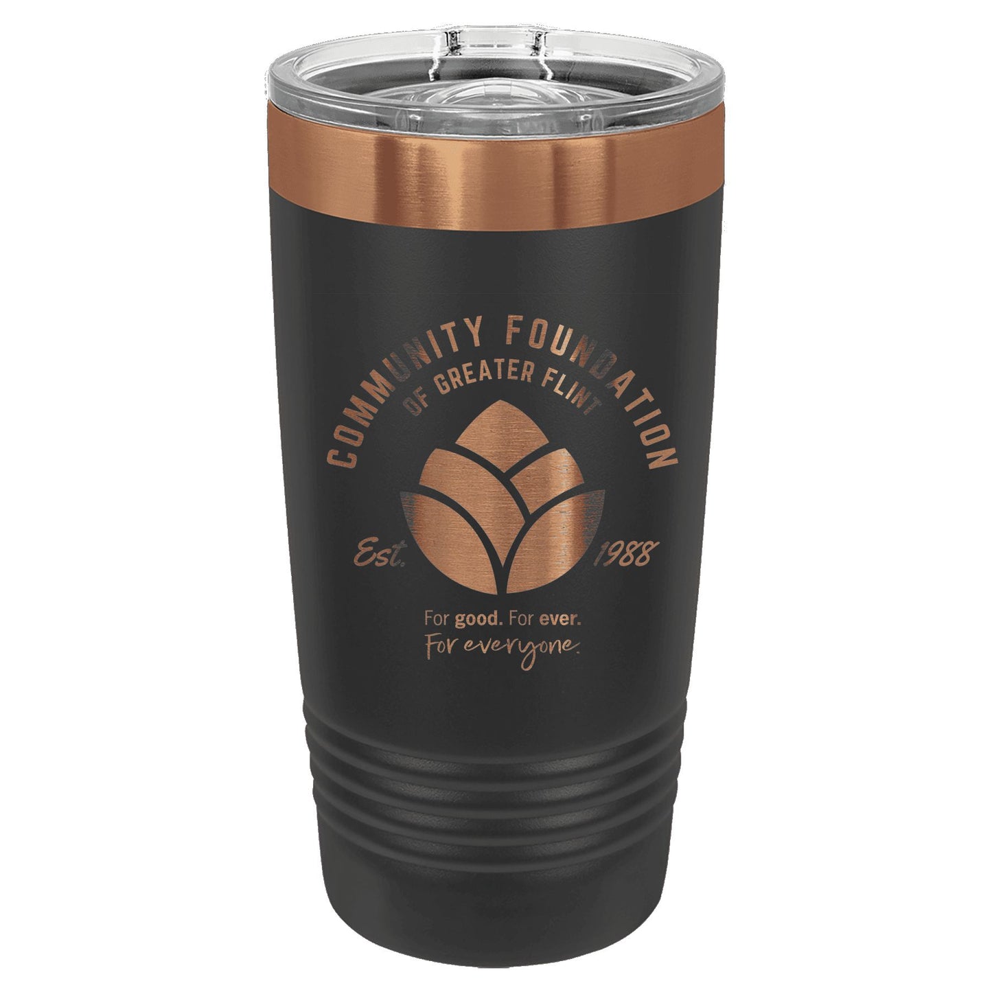 Community Foundation of Greater Flint Bronze Engraved 20oz Ringneck Tumbler