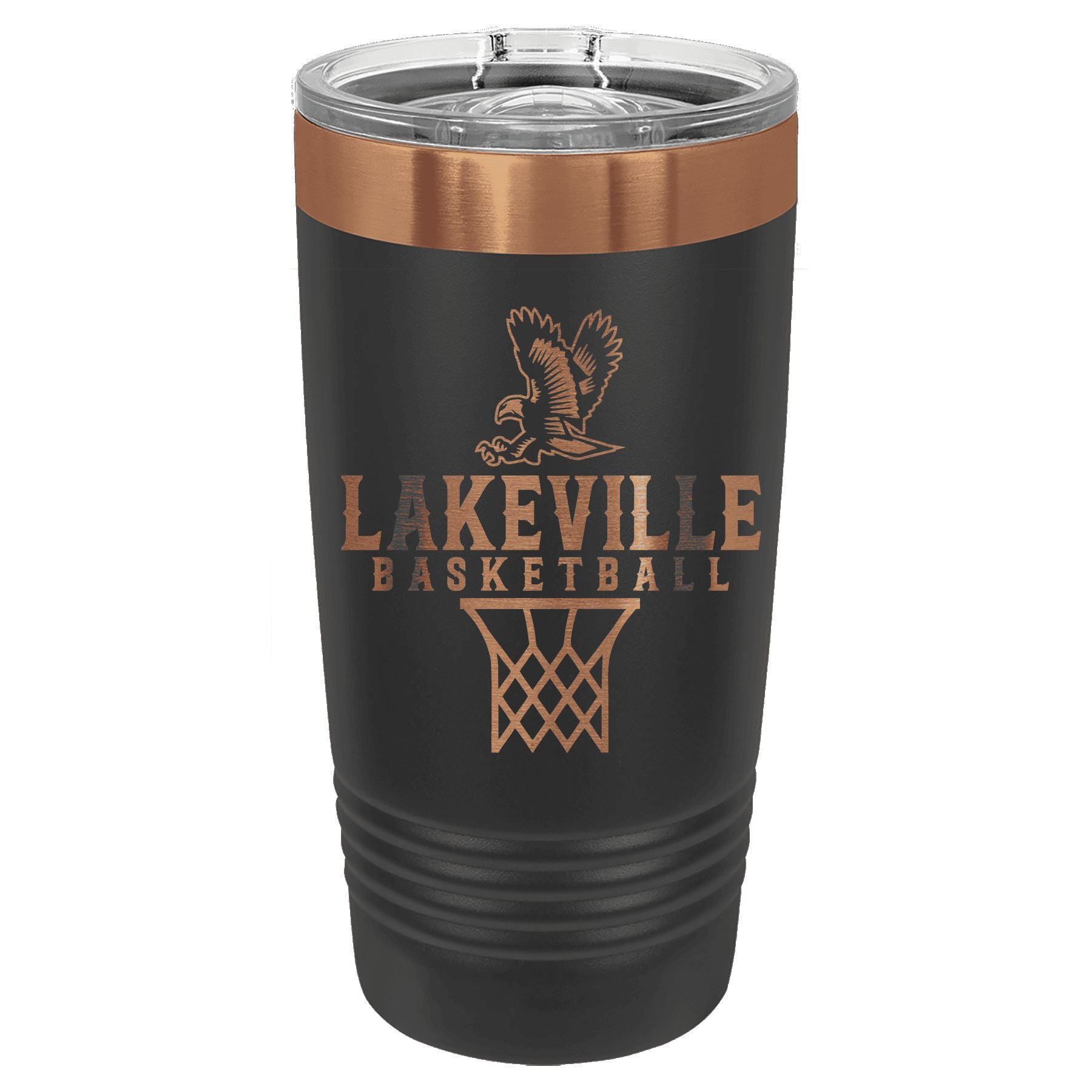Lakeville Basketball Bronze Engraved 20oz Ringneck Tumbler