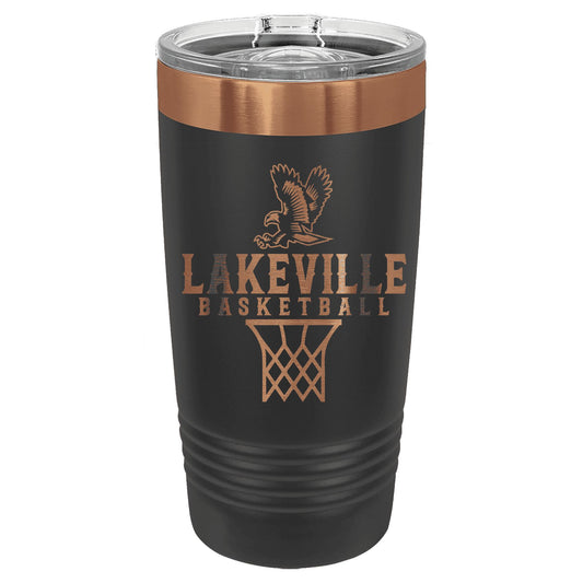 Lakeville Basketball Bronze Engraved 20oz Ringneck Tumbler