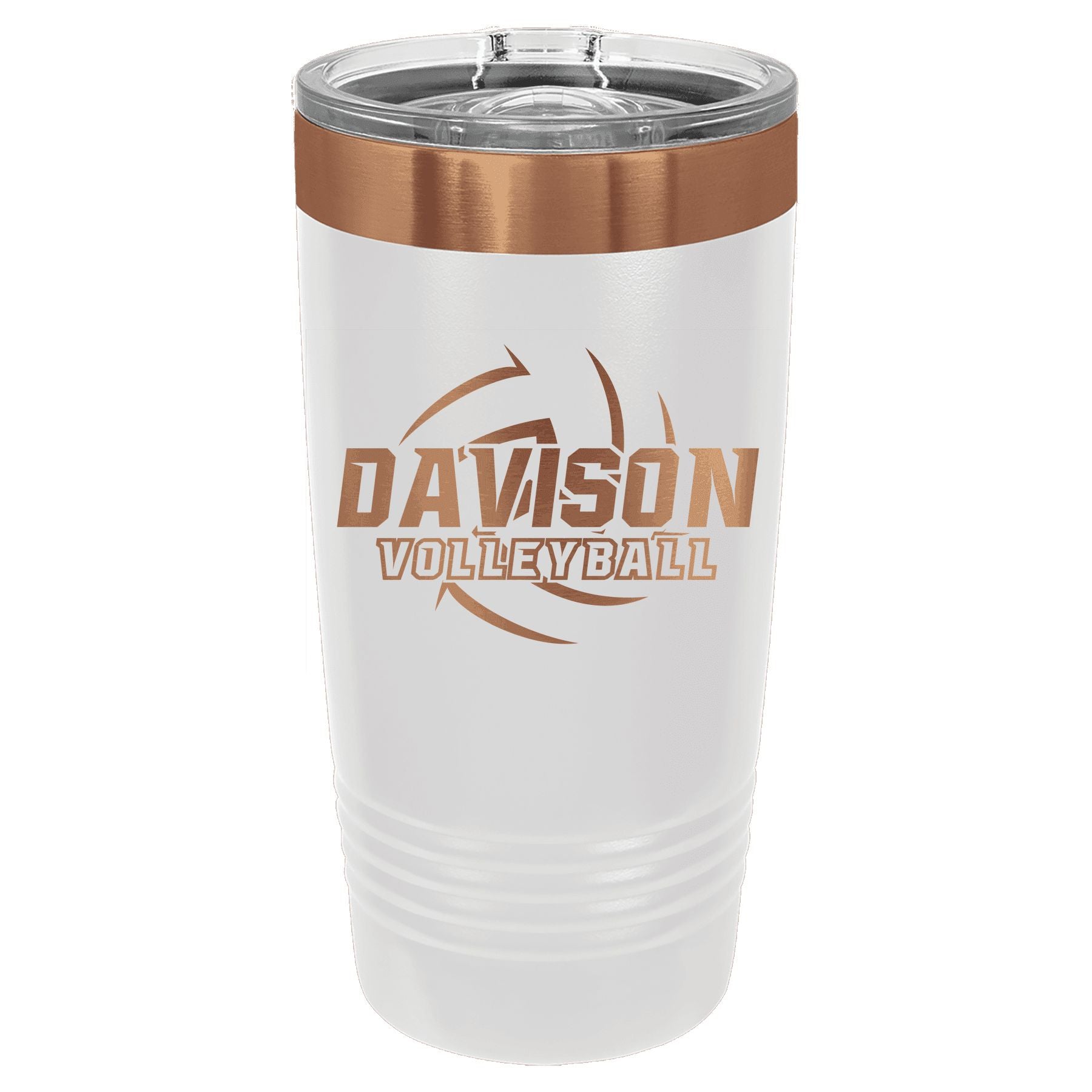 Davison Volleyball Bronze Engraved 20oz Ringneck Tumbler