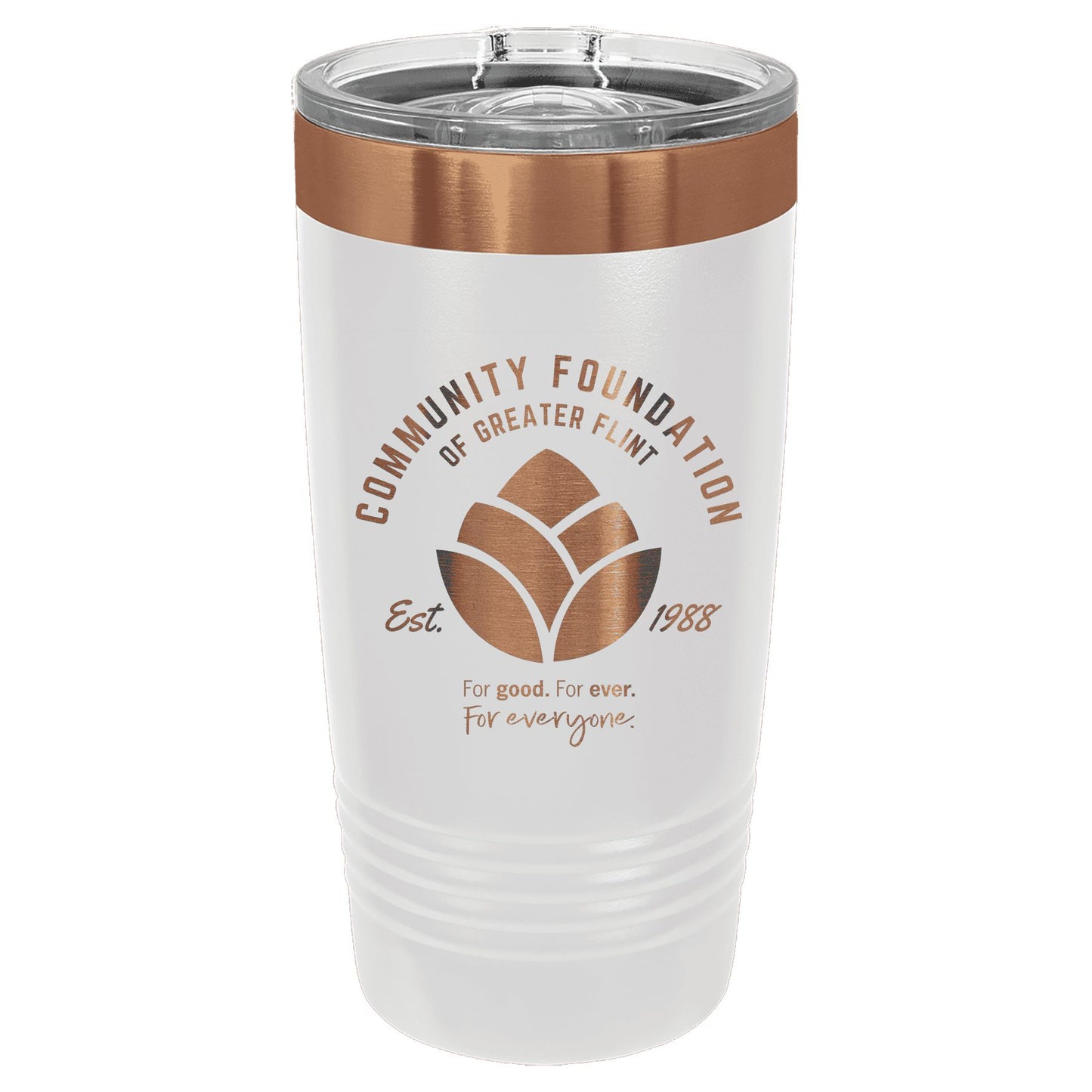 Community Foundation of Greater Flint Bronze Engraved 20oz Ringneck Tumbler