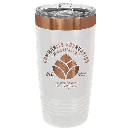 Community Foundation of Greater Flint Bronze Engraved 20oz Ringneck Tumbler