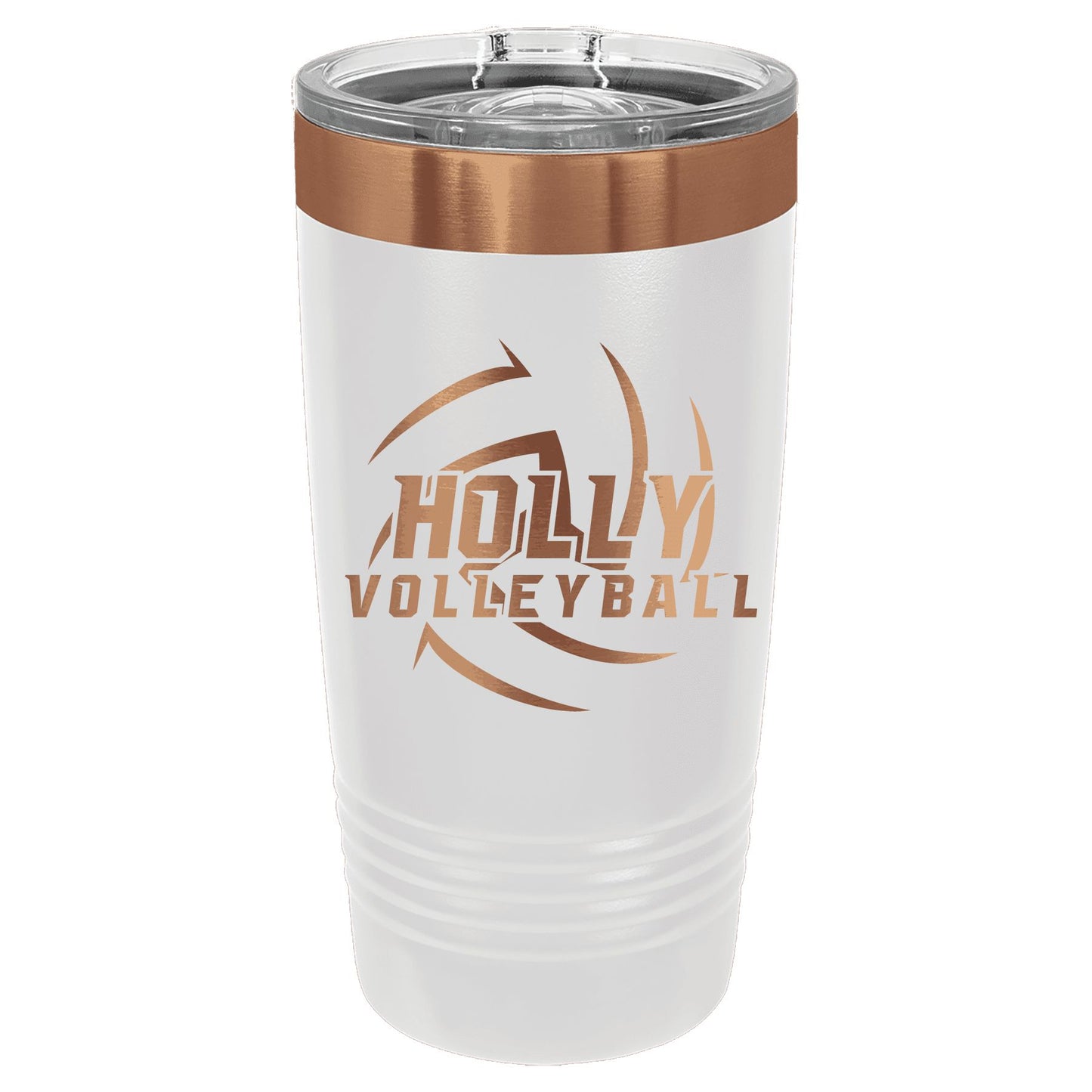 Holly Volleyball Bronze Engraved 20oz Ringneck Tumbler