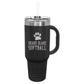 Grand Blanc Softball 40 oz. Travel Mug with Handle & Straw