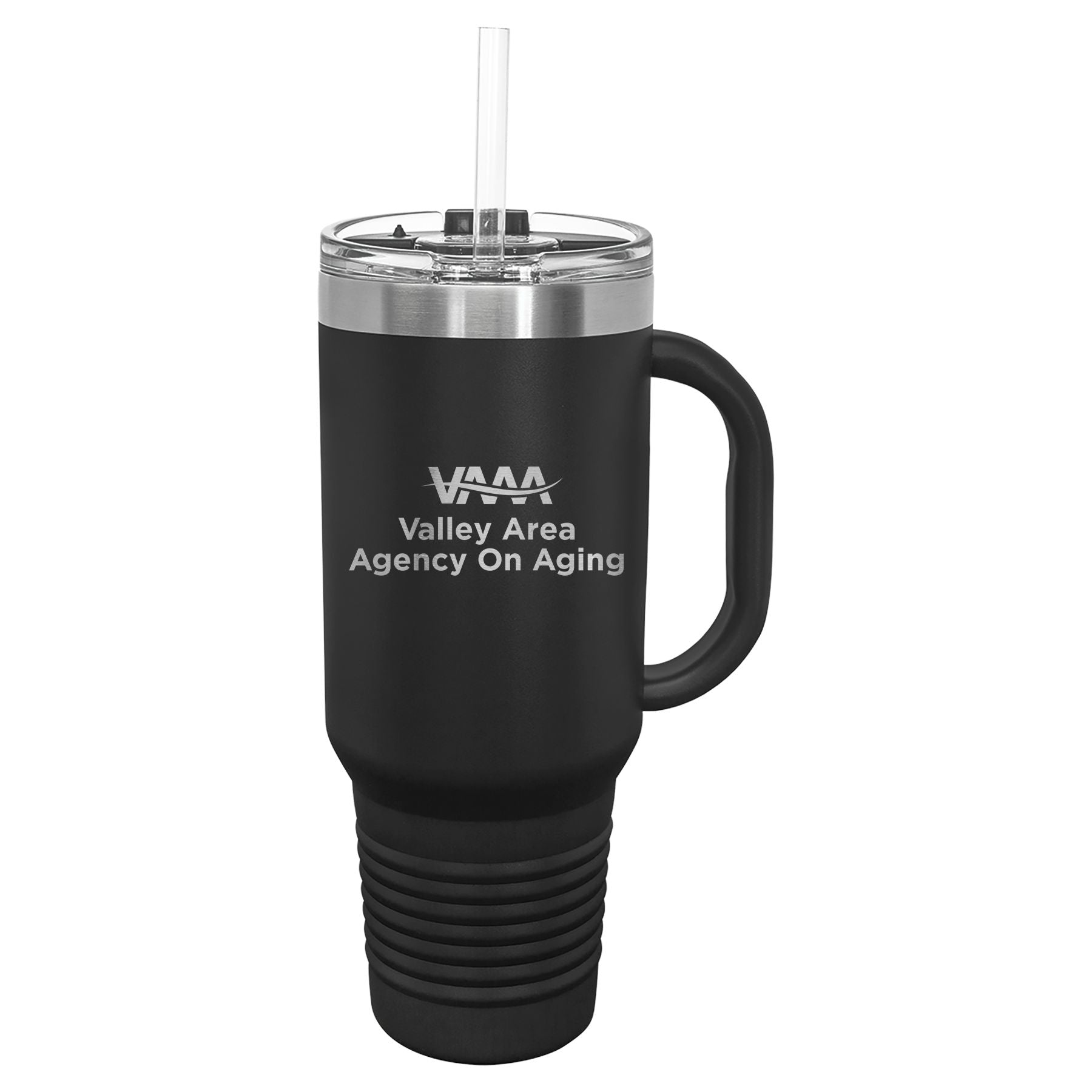 Valley Area Agency on Aging 40 oz. Travel Mug with Handle & Straw