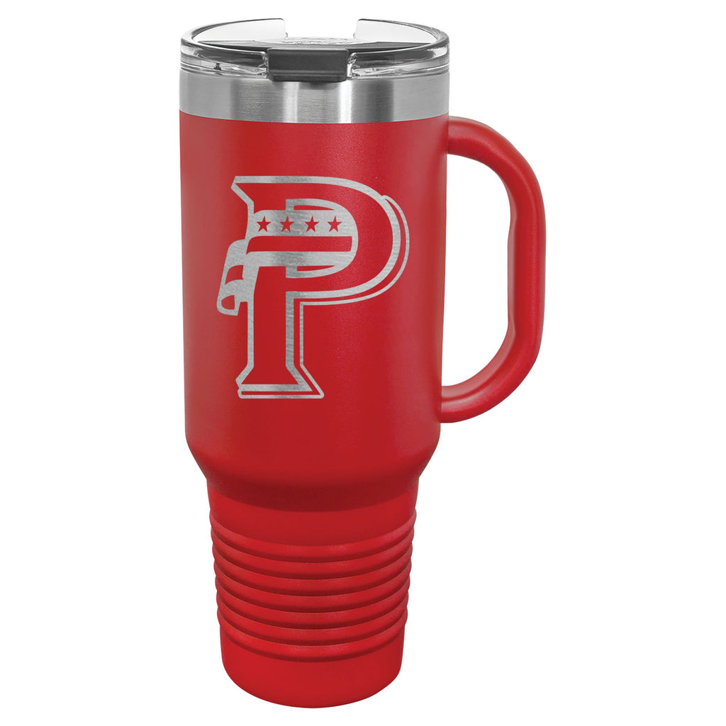 USA Prime Softball 40 oz. Travel Mug with Handle & Straw