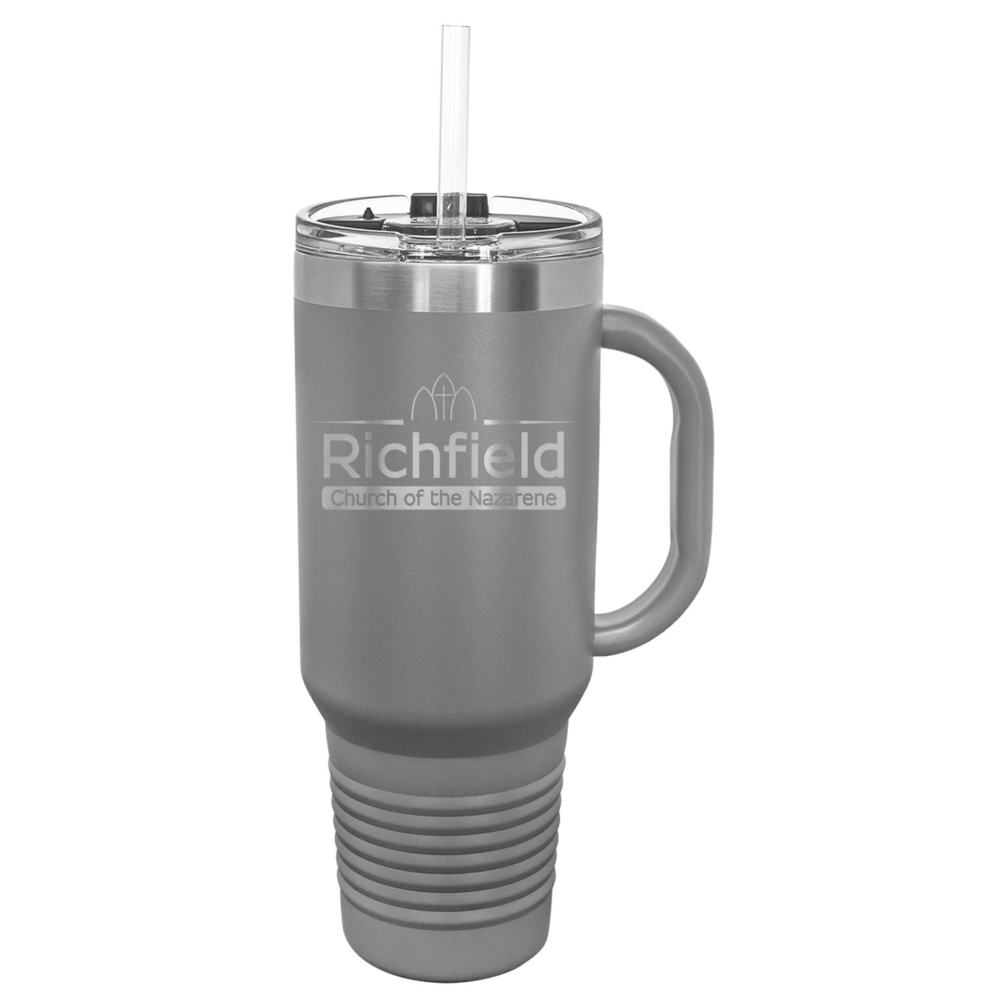 Richfield Church of the Nazarene 40 oz. Travel Mug with Handle & Straw