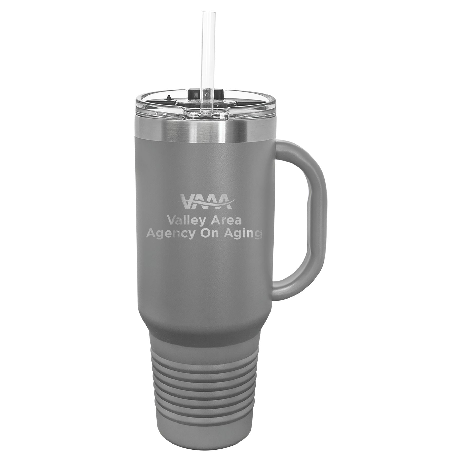 Valley Area Agency on Aging 40 oz. Travel Mug with Handle & Straw