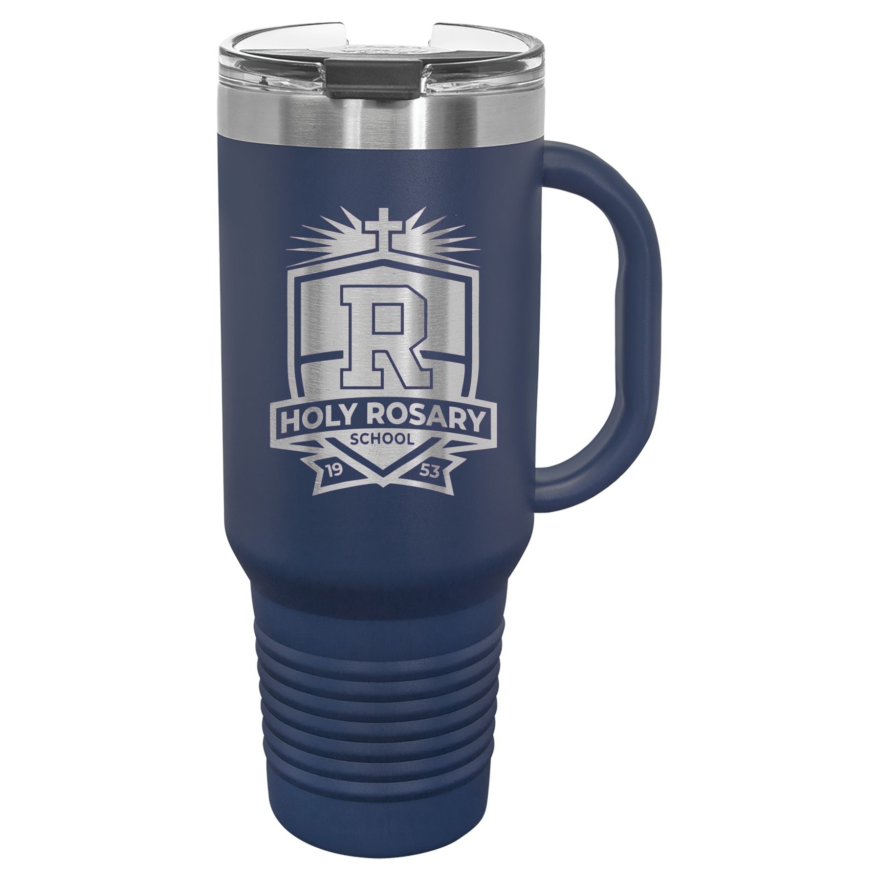 Holy Rosary Engraved 40oz Tumbler with Handle