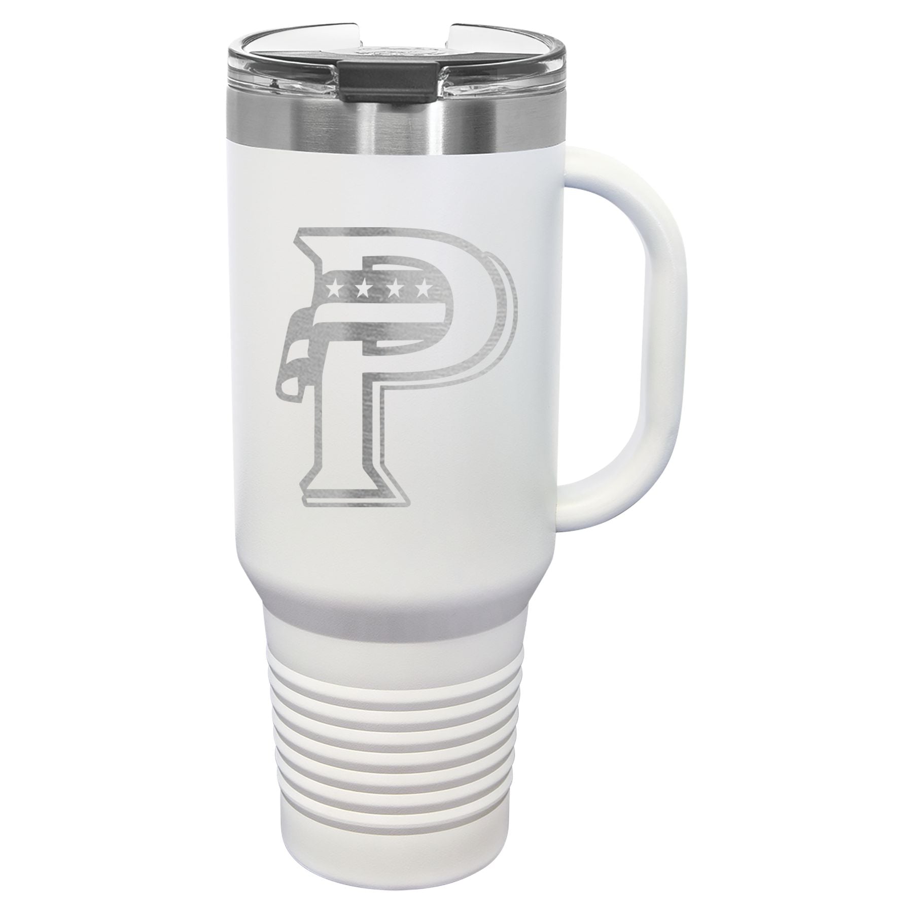 USA Prime Softball 40 oz. Travel Mug with Handle & Straw