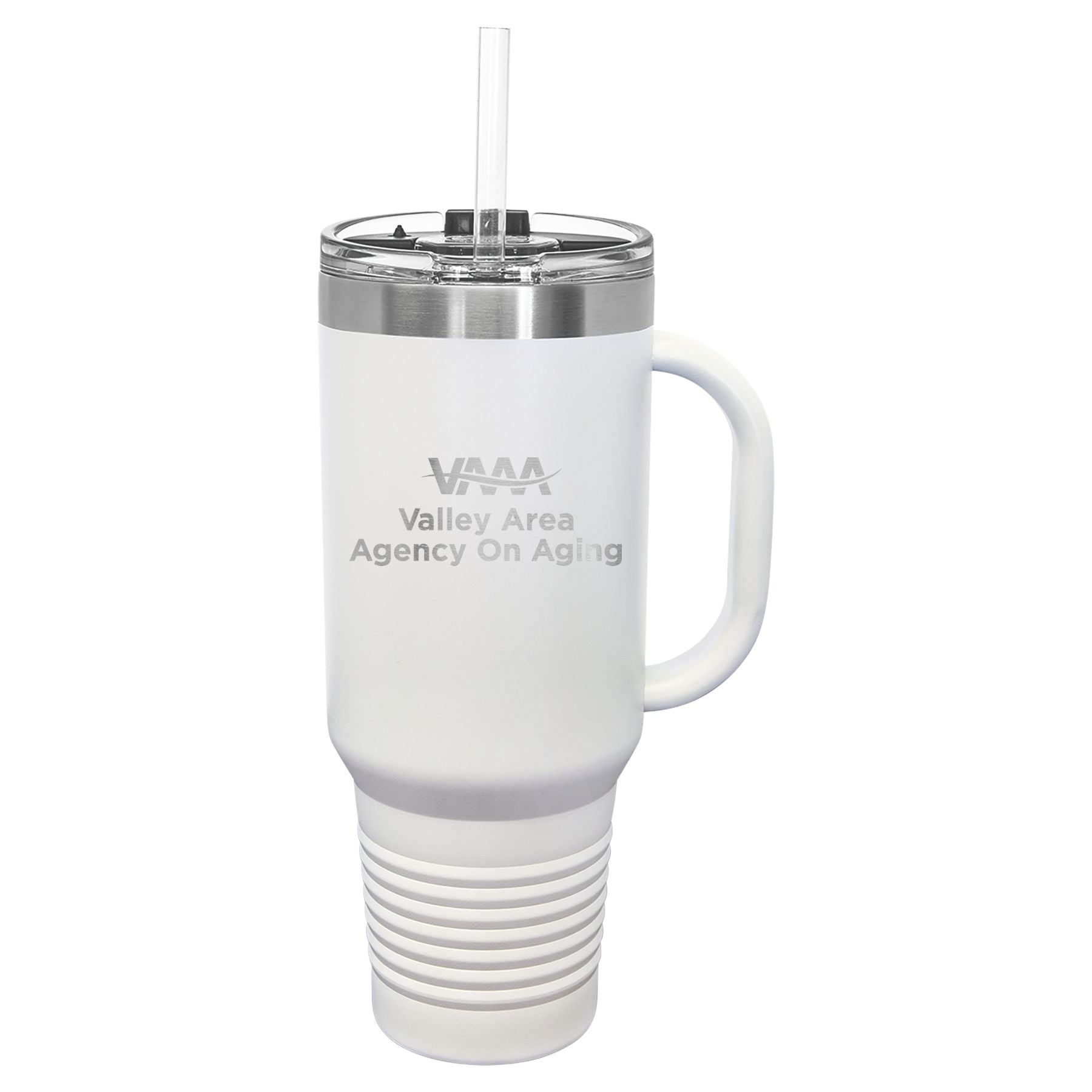 Valley Area Agency on Aging 40 oz. Travel Mug with Handle & Straw