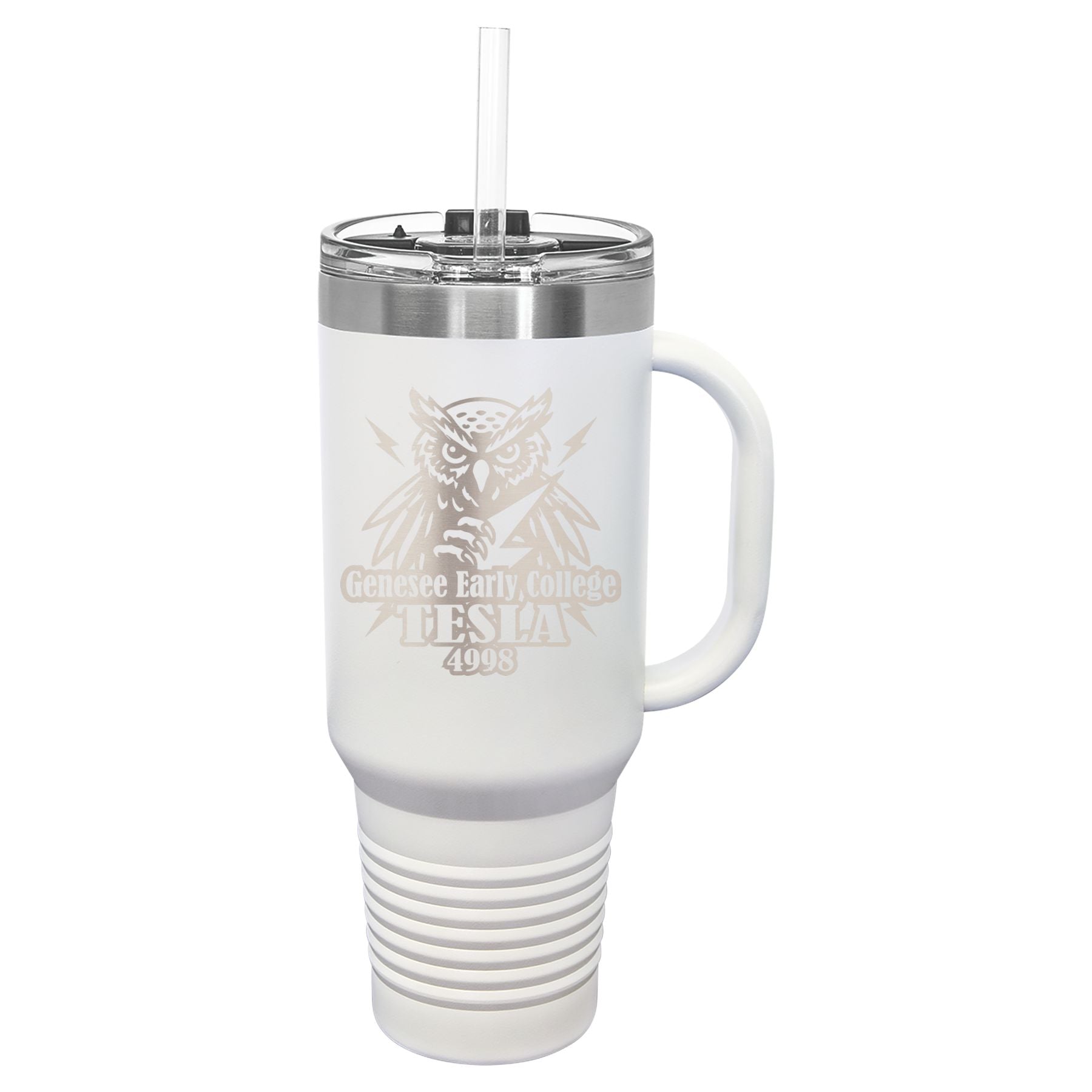 Tesla 40 oz. Travel Mug with Handle & Straw