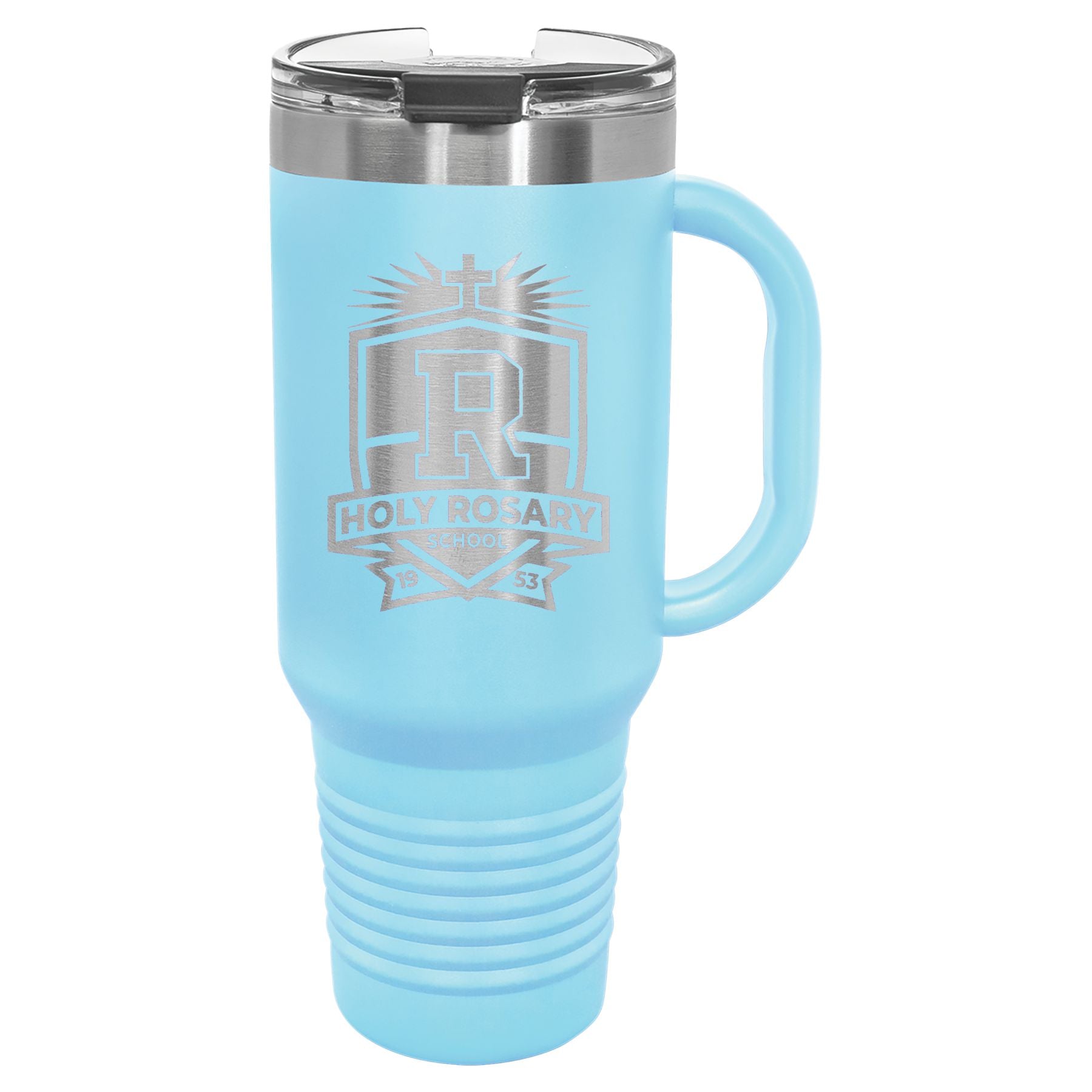 Holy Rosary Engraved 40oz Tumbler with Handle