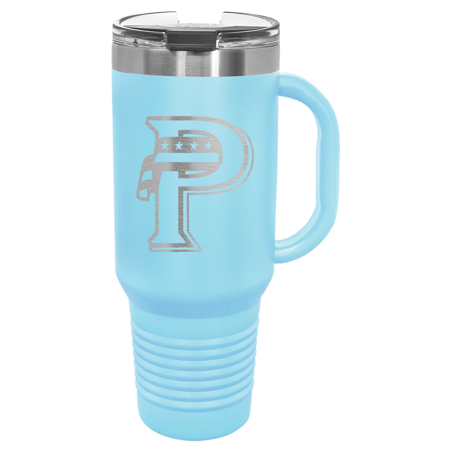 USA Prime Softball 40 oz. Travel Mug with Handle & Straw