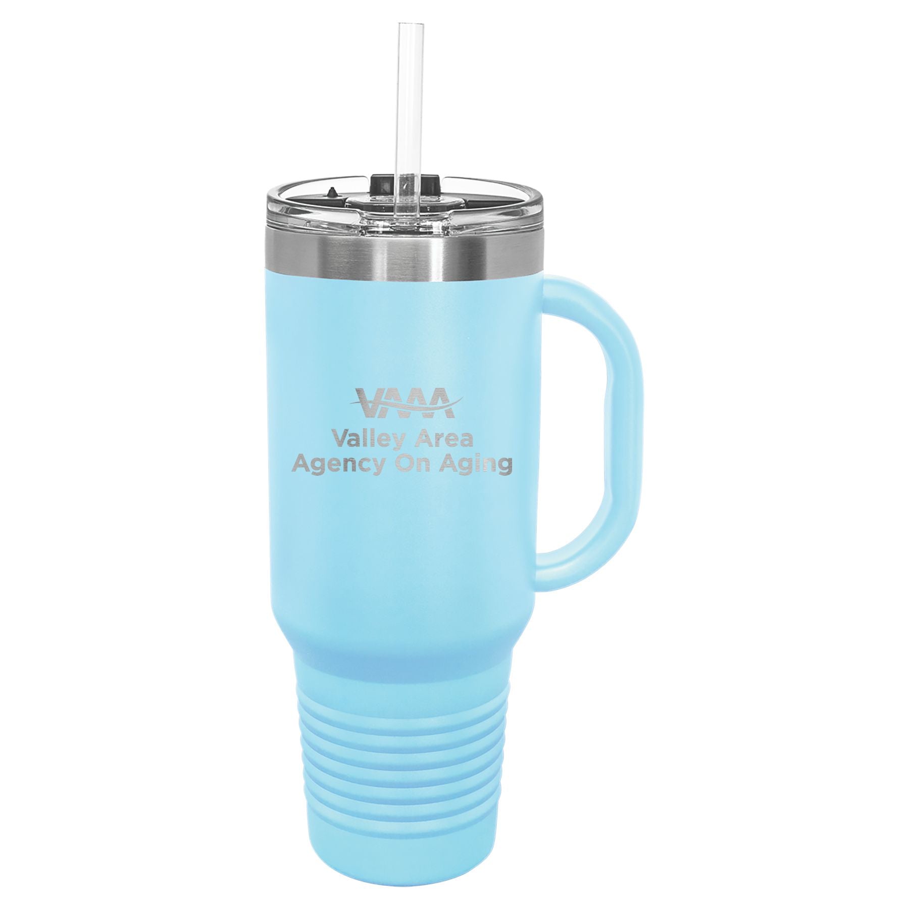 Valley Area Agency on Aging 40 oz. Travel Mug with Handle & Straw