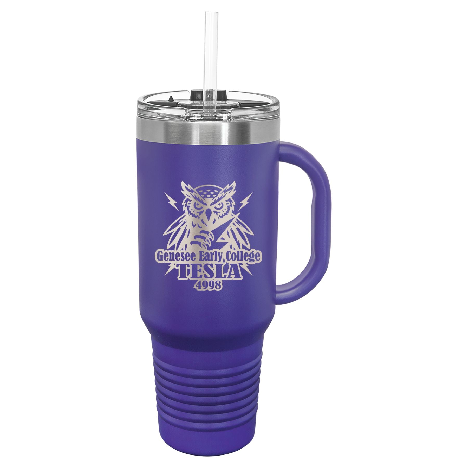 Tesla 40 oz. Travel Mug with Handle & Straw