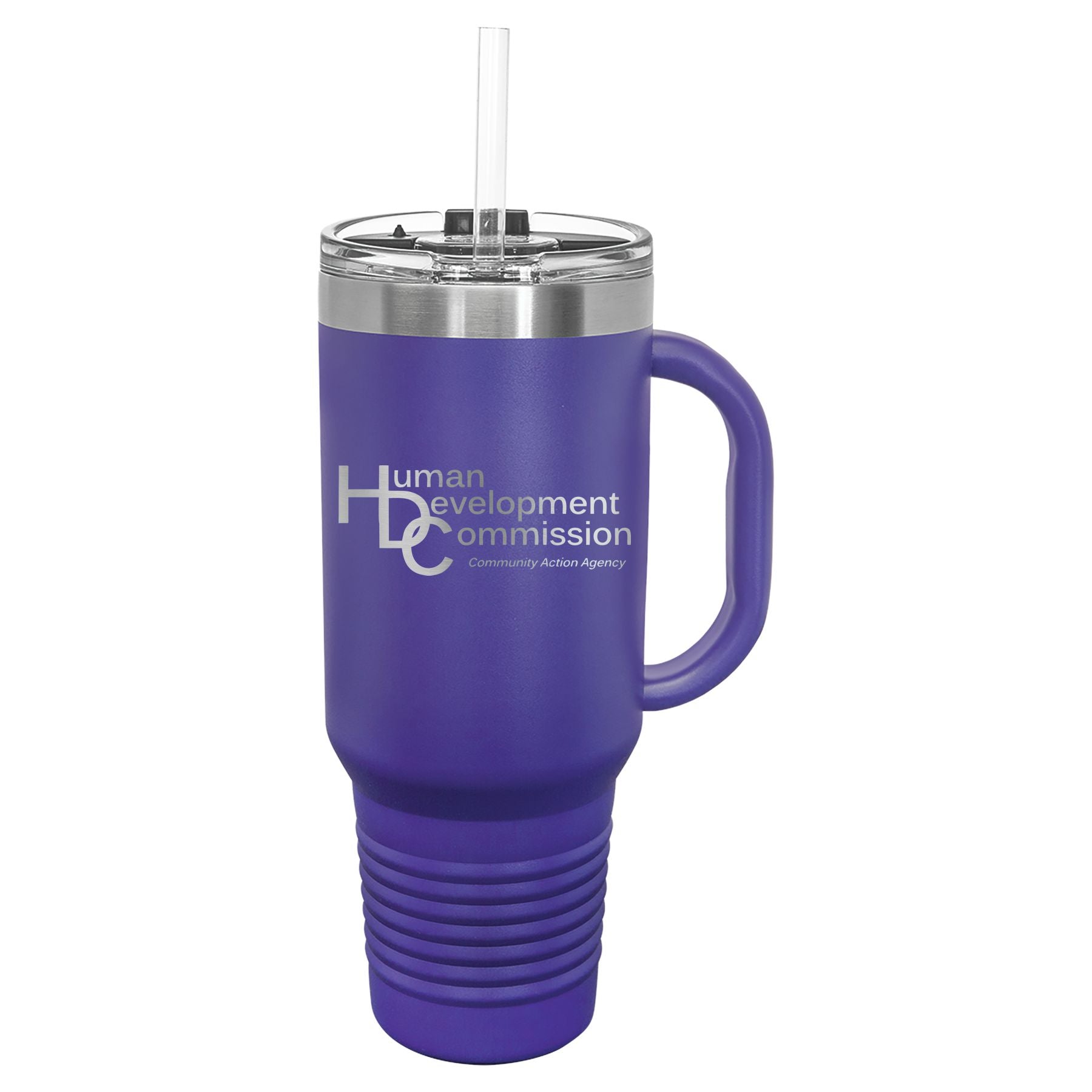 Human Development Commission 40 oz. Travel Mug with Handle & Straw