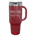 Davison Cardinals Script Engraved 40oz Tumbler with Handle