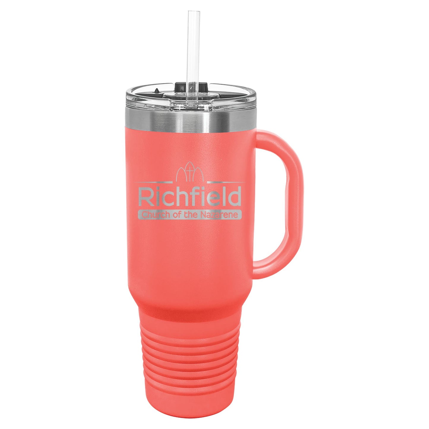 Richfield Church of the Nazarene 40 oz. Travel Mug with Handle & Straw