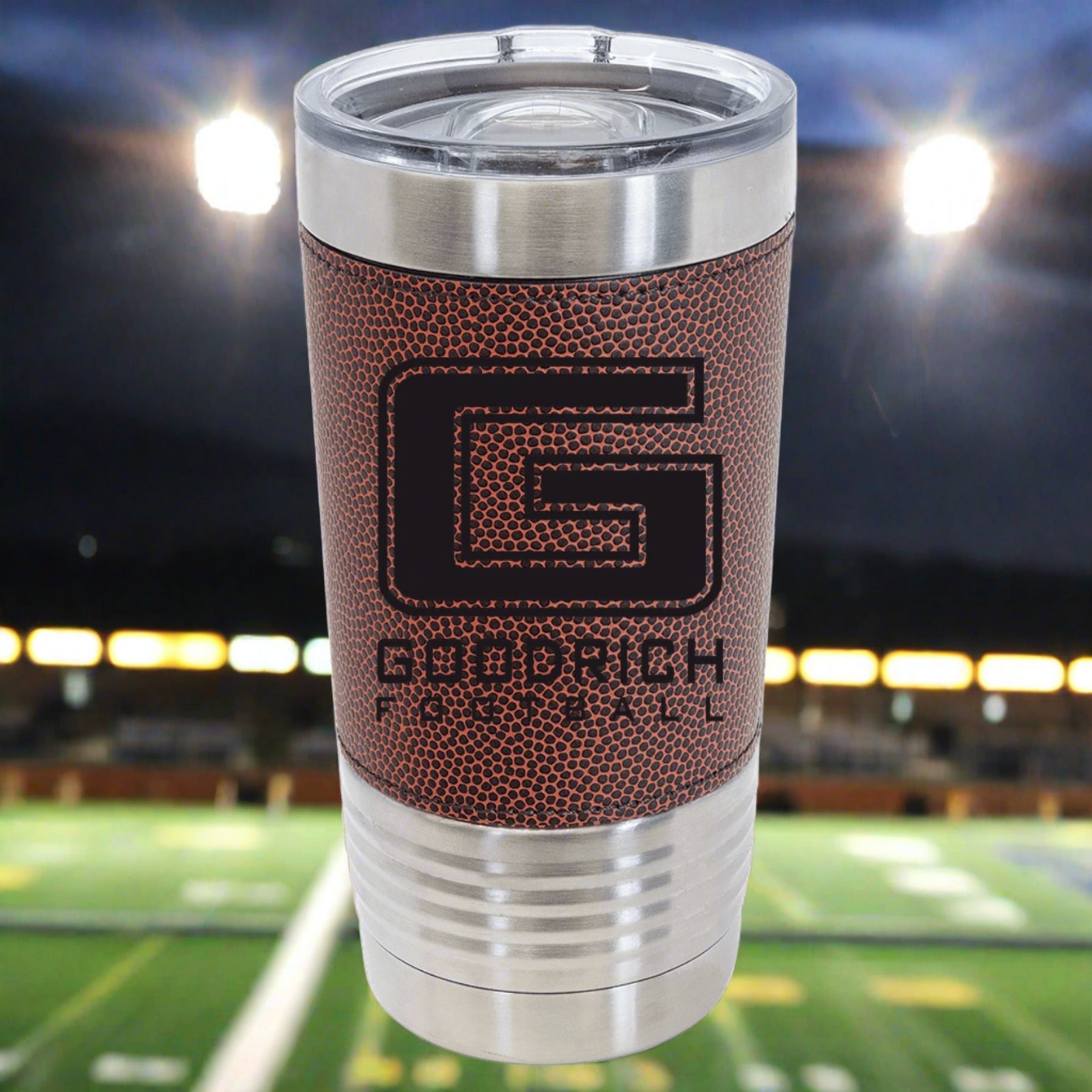 Goodrich Football Wrapped Engraved 20oz Tumbler