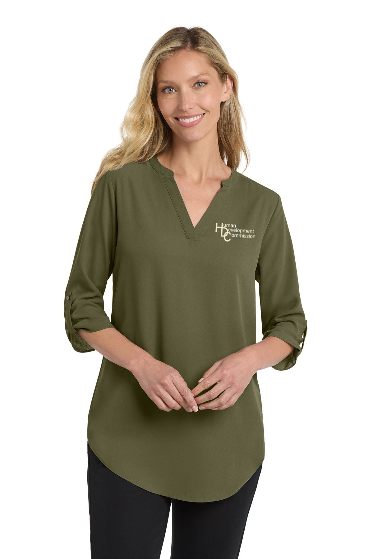 Human Development Commission Port Authority ® Ladies 3/4-Sleeve Tunic Blouse
