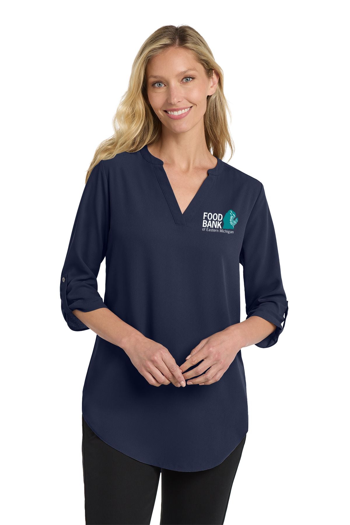 Food Bank Port Authority ® Ladies 3/4-Sleeve Tunic Blouse