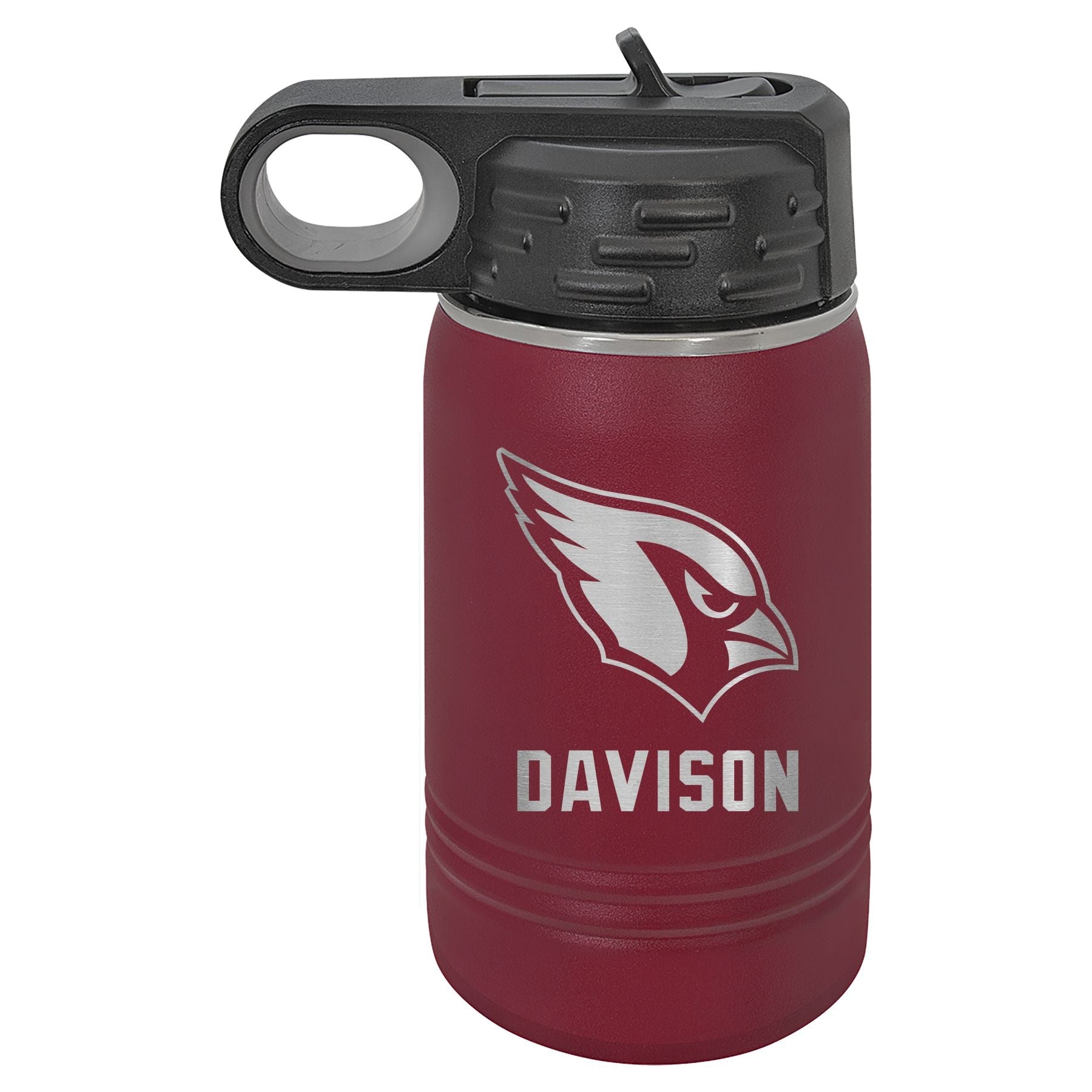 Davison Engraved 12oz Water Bottle - Cardinal's Nest