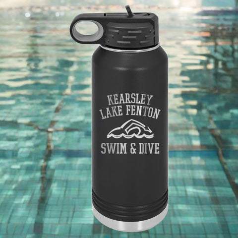 Kearsley - Lake Fenton Swim & Dive Engraved 32 oz Water Bottle