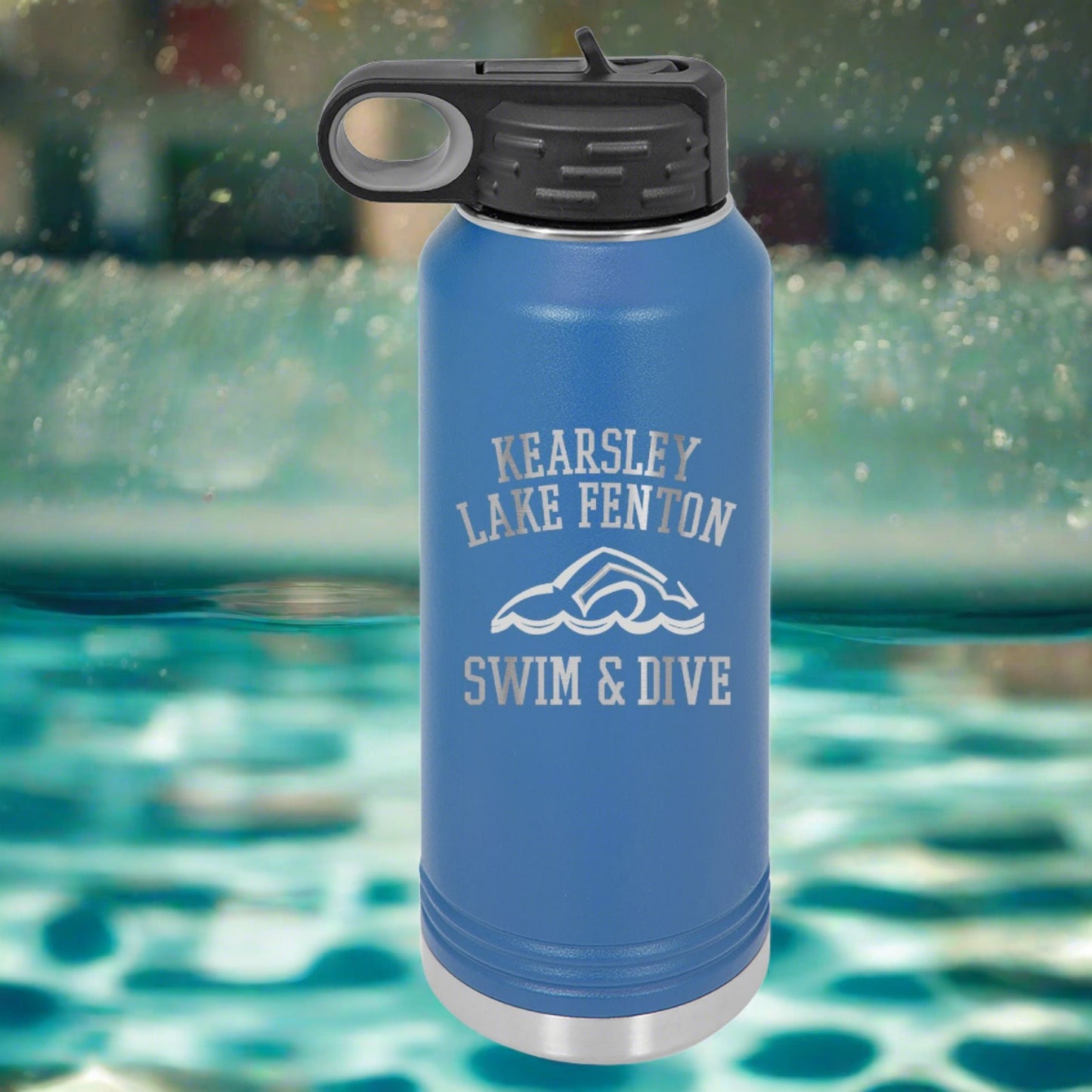 Kearsley - Lake Fenton Swim & Dive Engraved 32 oz Water Bottle