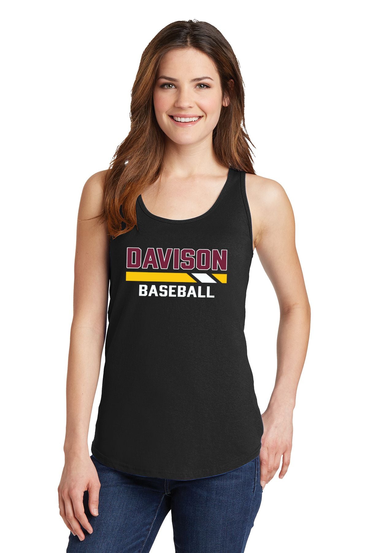 Davison Baseball Ladies Core Cotton Tank Top