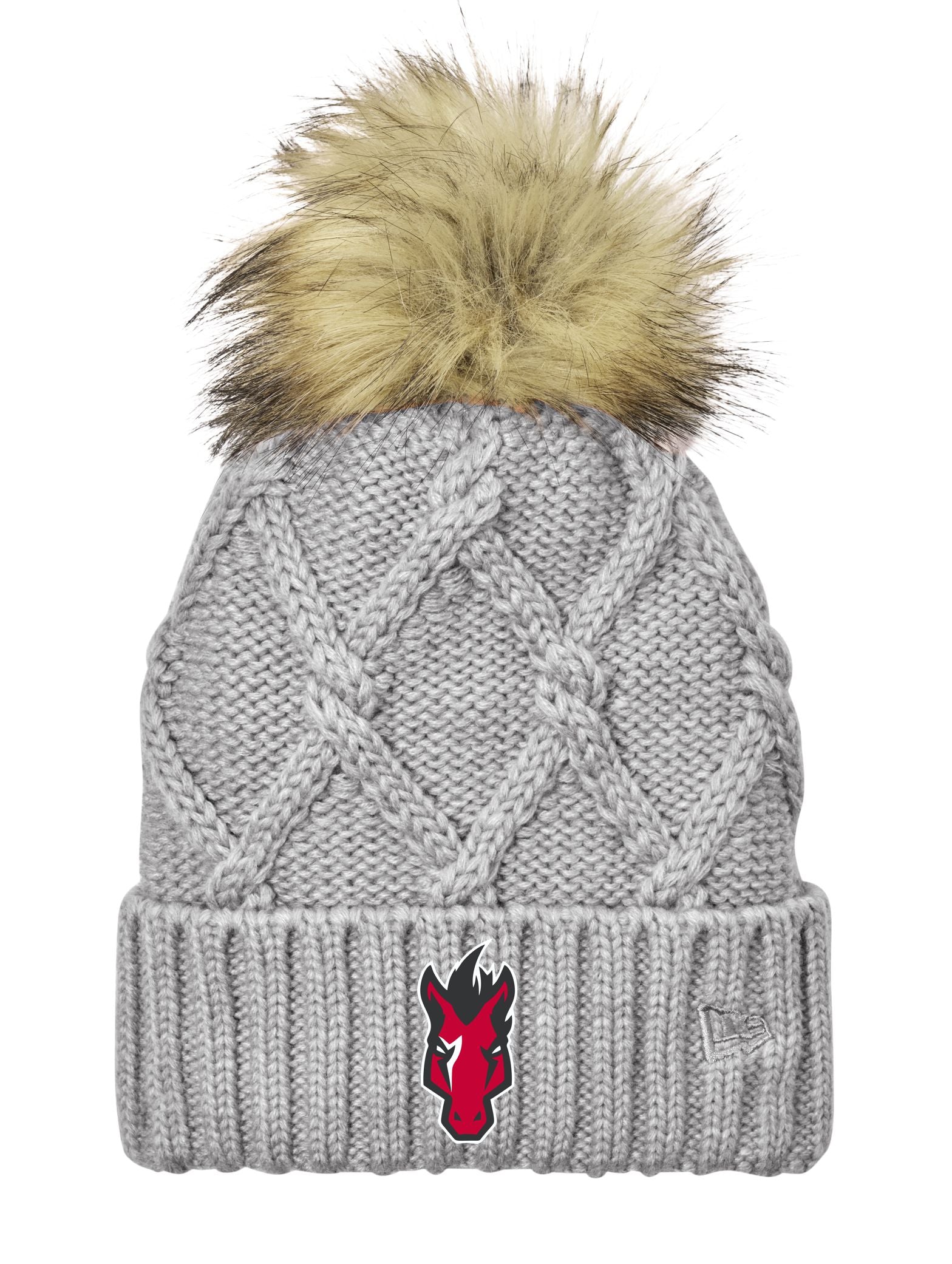 Mustangs Faux Fur Pom Beanie