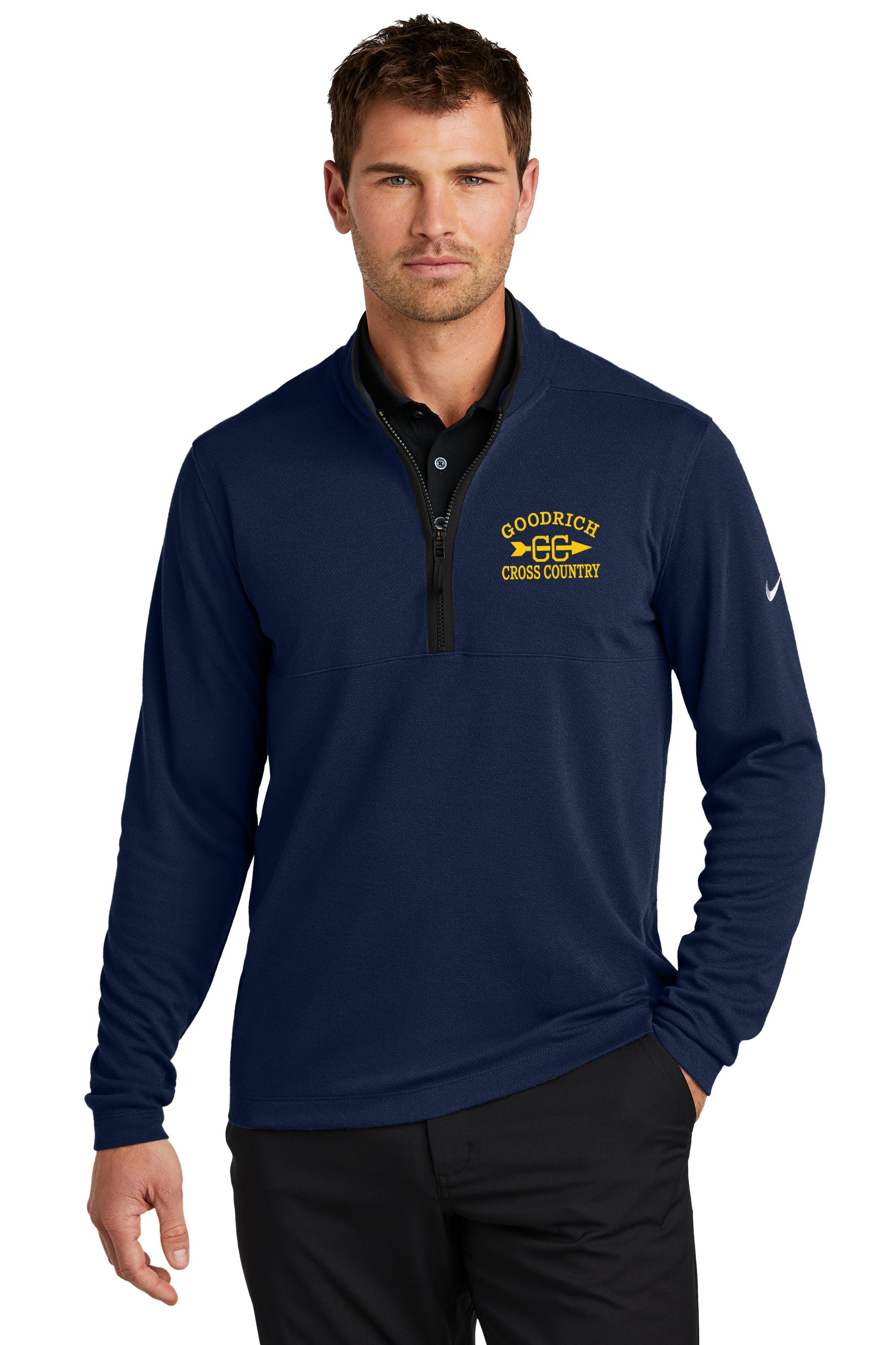 Goodrich Cross Country Nike Club Fleece Sleeve Swoosh 1/2-Zip