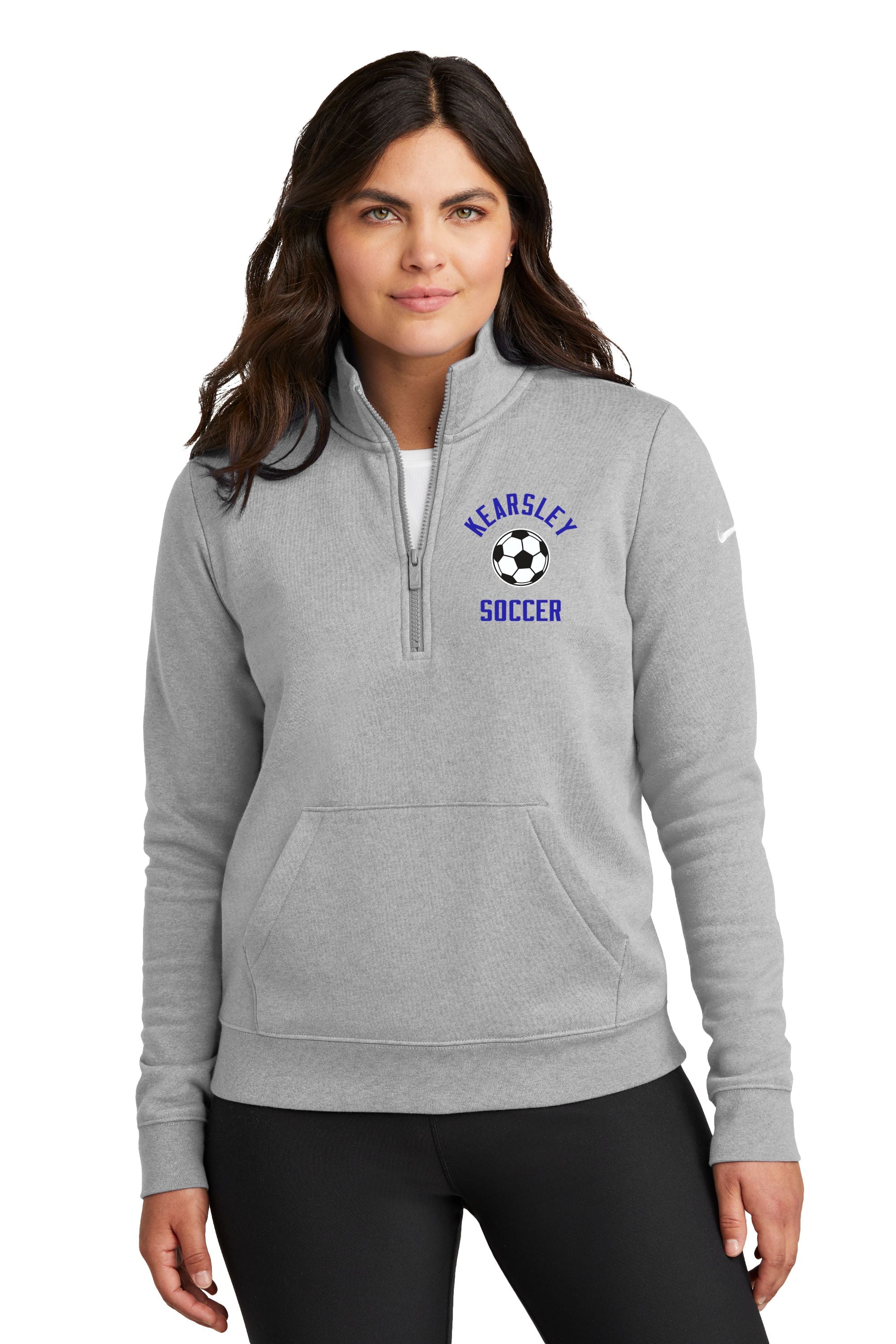 Kearsley Soccer Nike Women's Club Fleece Sleeve Swoosh 1/2-Zip