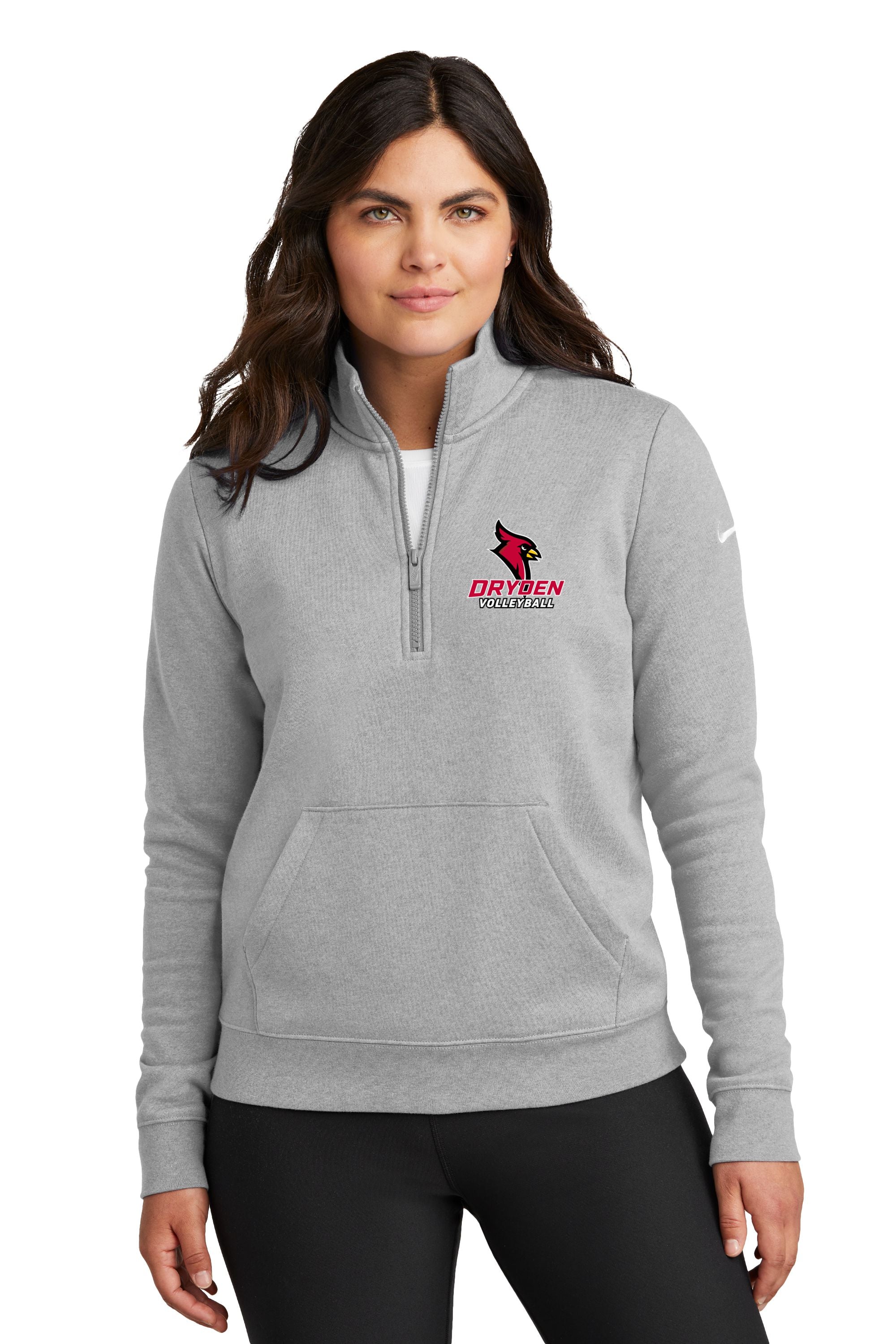 Dryden Volleyball Nike Women's Club Fleece Sleeve Swoosh 1/2-Zip
