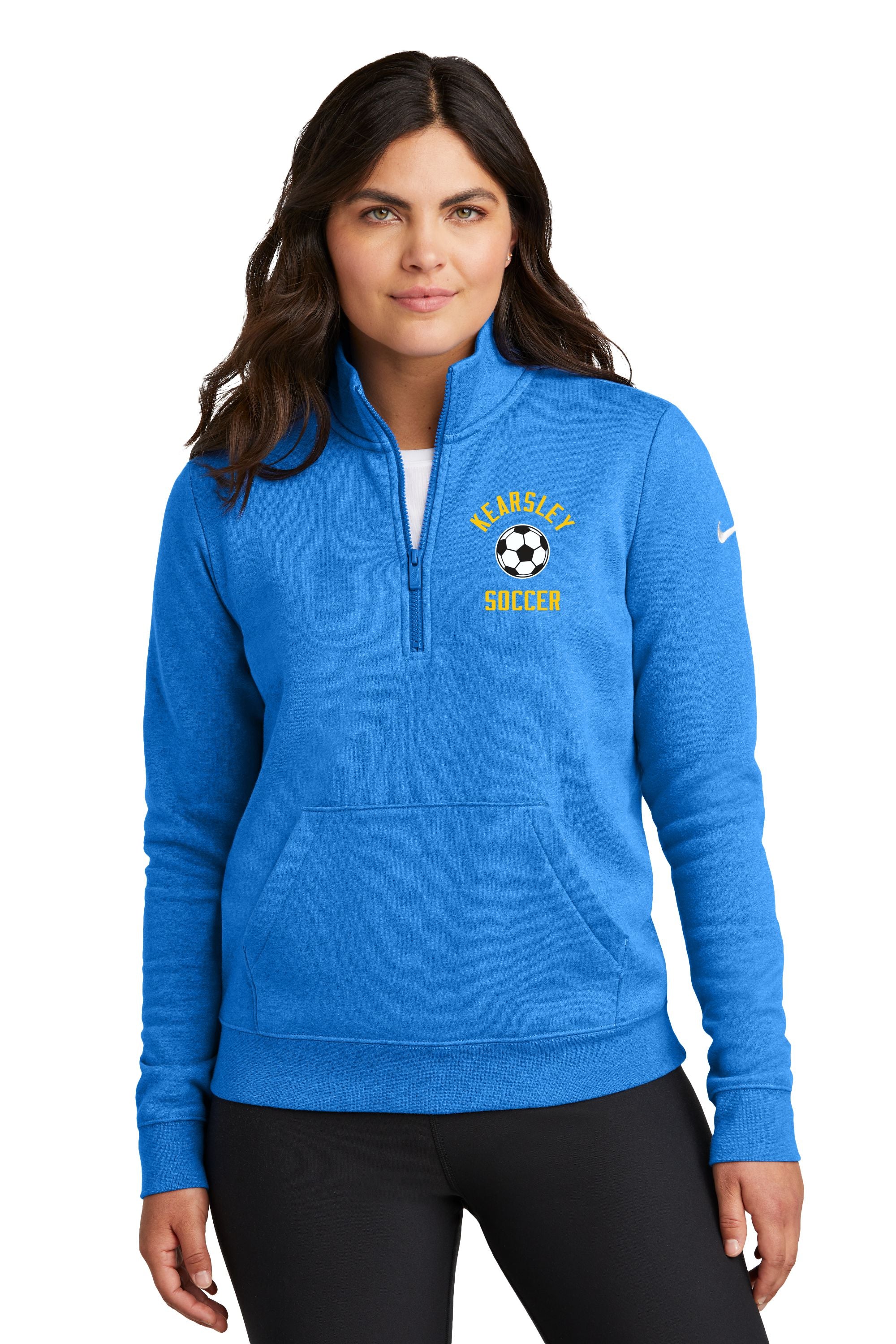 Kearsley Soccer Nike Women's Club Fleece Sleeve Swoosh 1/2-Zip